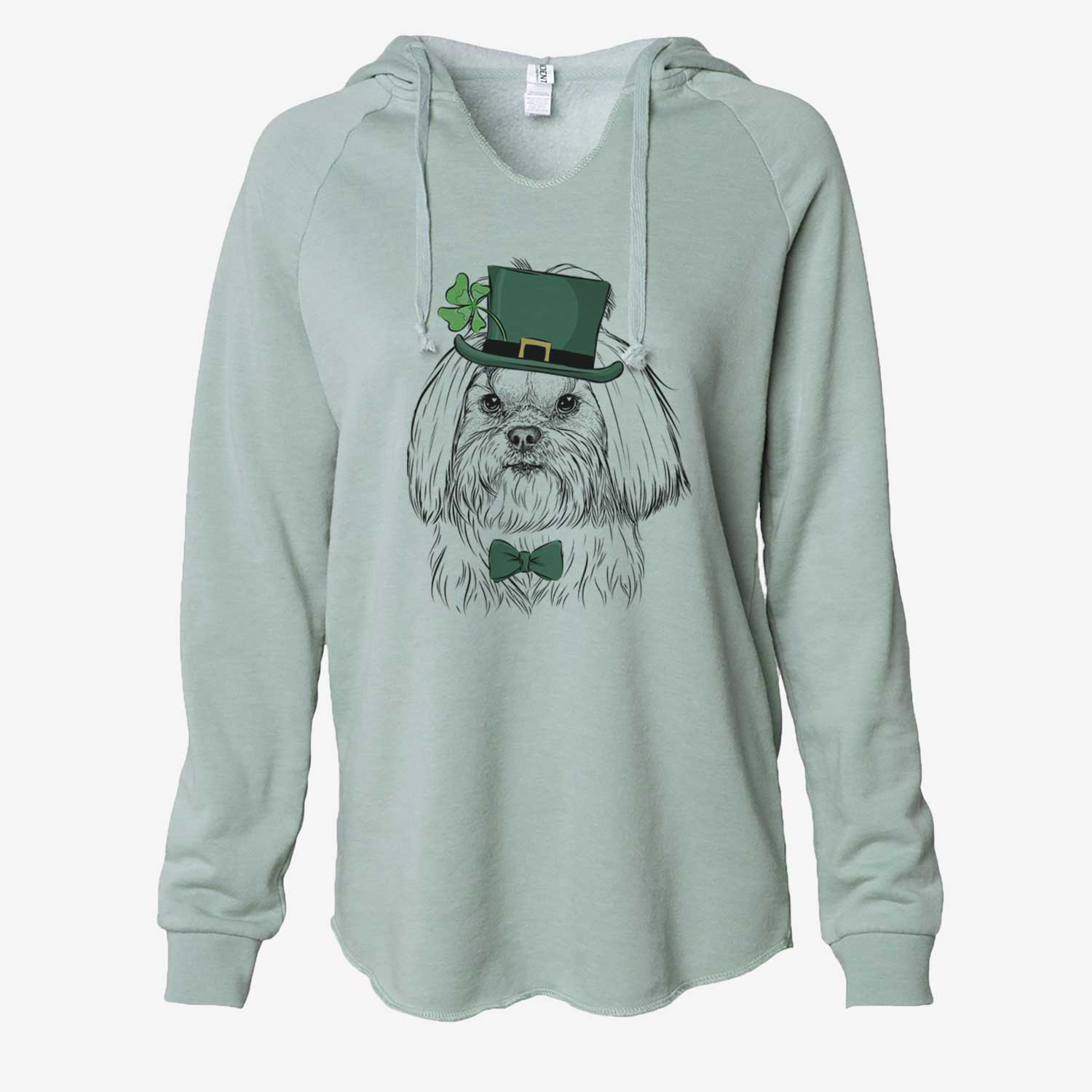 St. Patrick's Olga the Shih Tzu - Cali Wave Hooded Sweatshirt