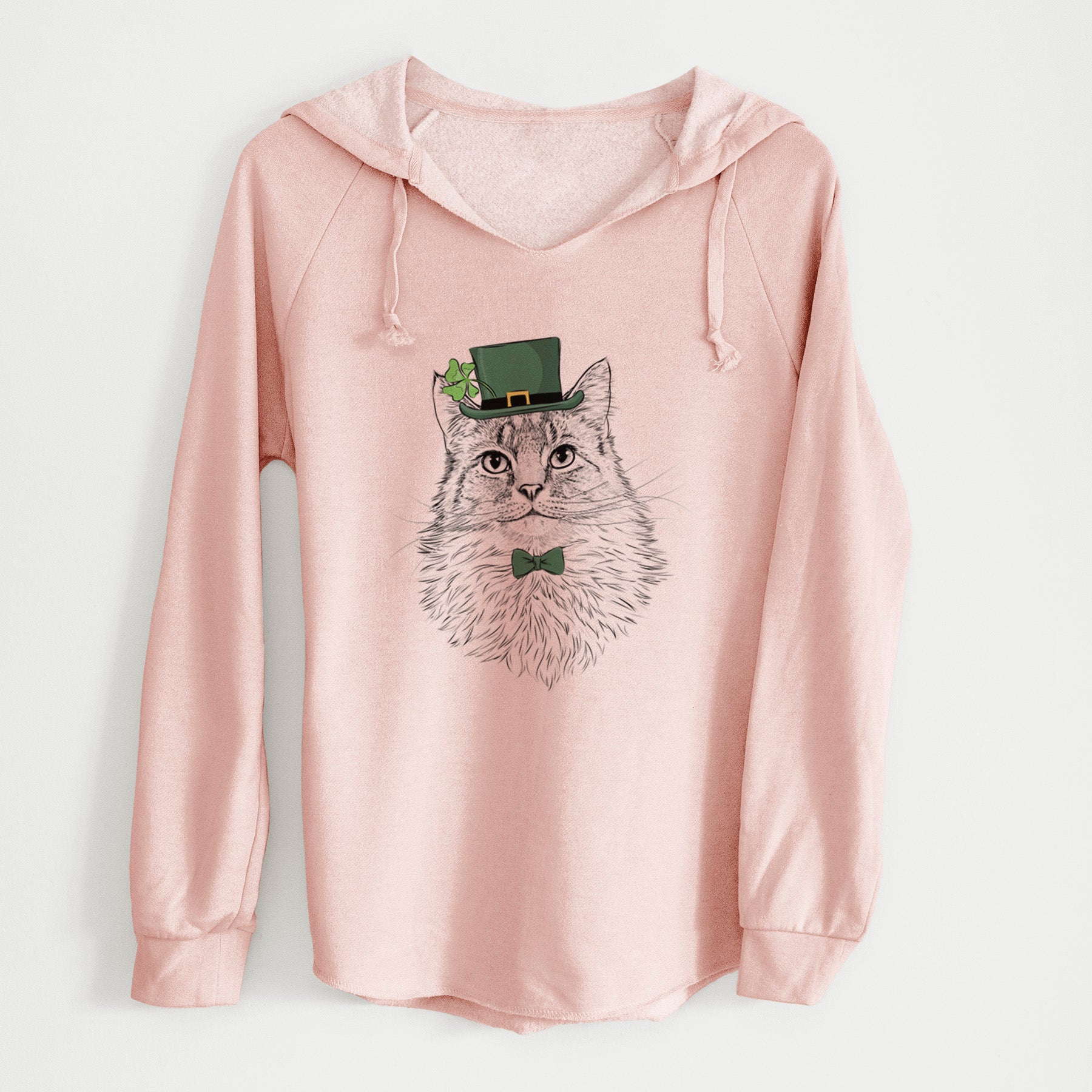 St. Patrick's Olive the Cat - Cali Wave Hooded Sweatshirt