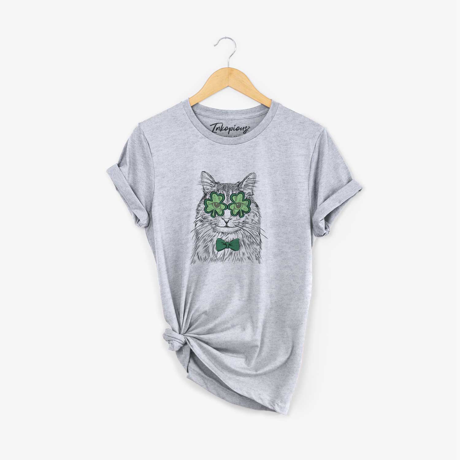 St. Patrick's Oliver Fluff the Maine Coon Mix Cat - Unisex Crewneck