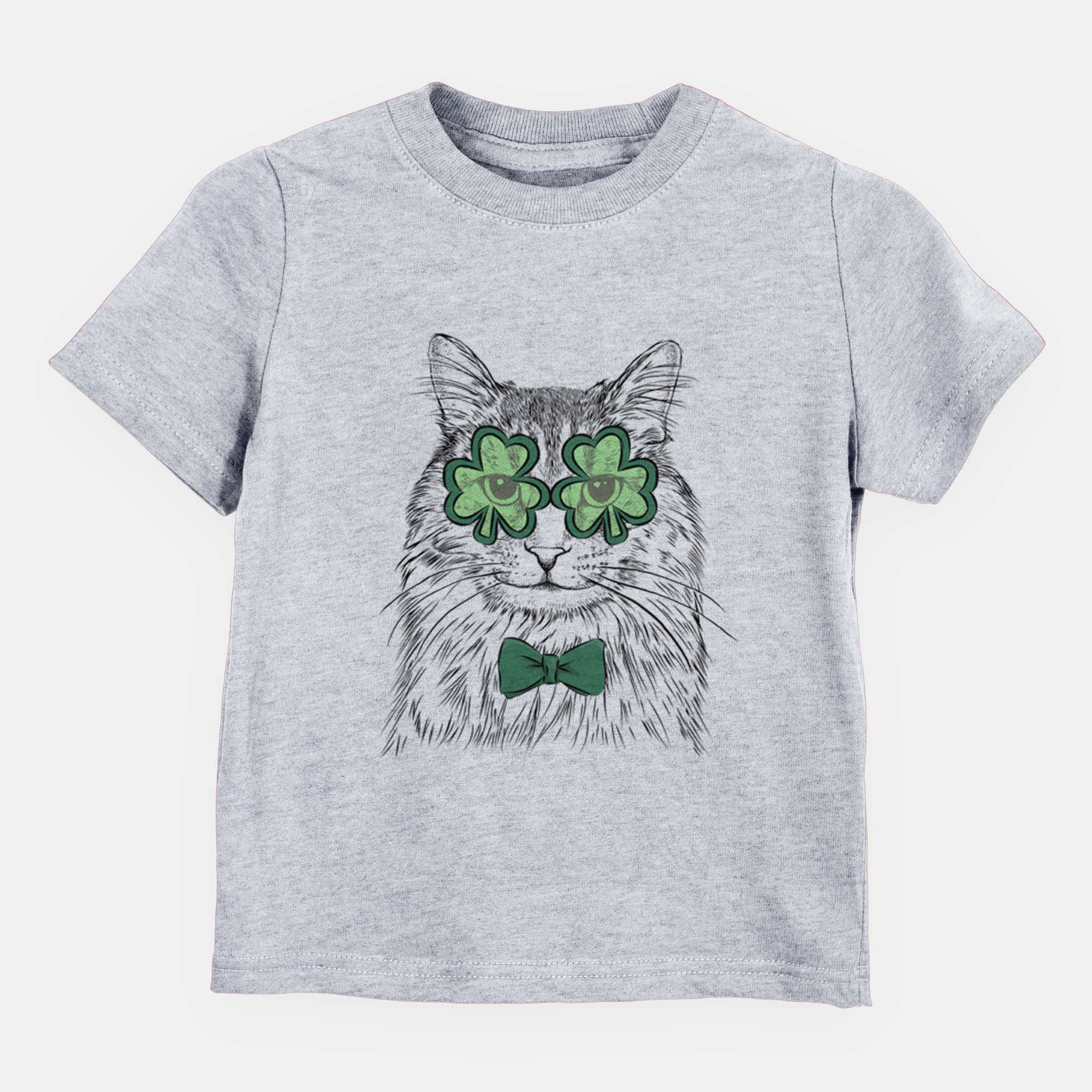 St. Patricks Oliver Fluff the Maine Coon Mix Cat - Kids/Youth/Toddler Shirt