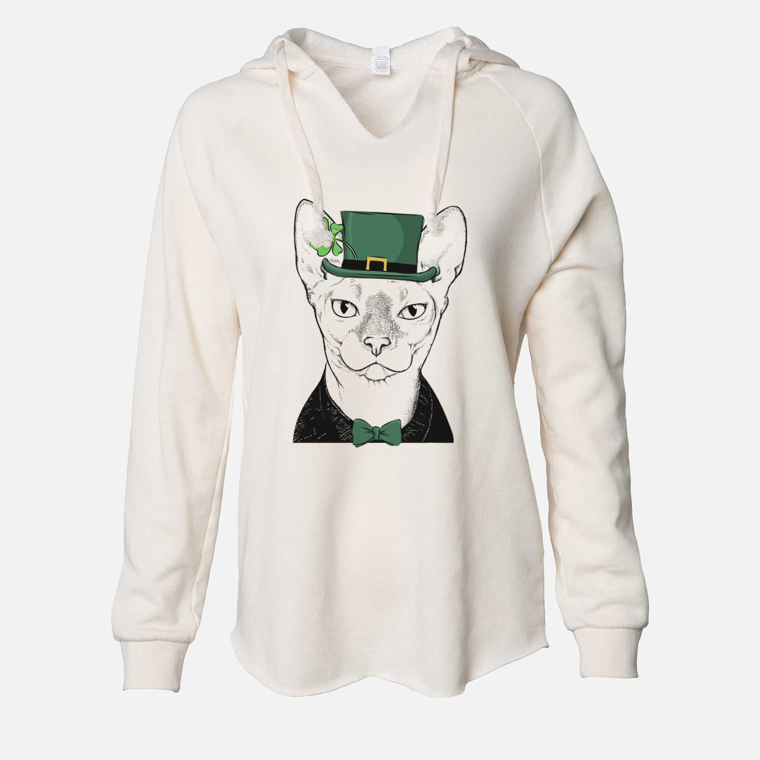 St. Patrick's Oliver Watson the Sphynx Cat - Cali Wave Hooded Sweatshirt