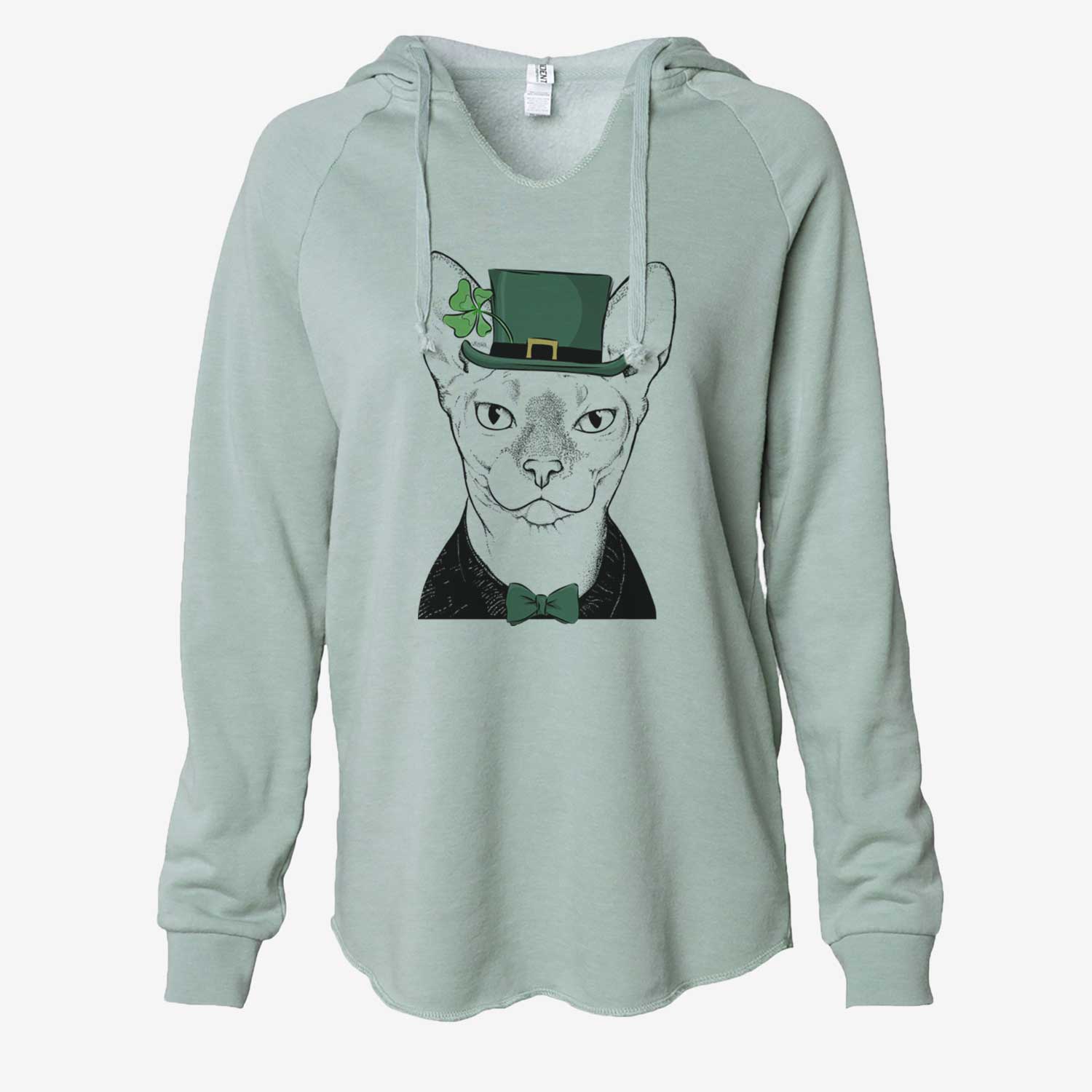 St. Patrick's Oliver Watson the Sphynx Cat - Cali Wave Hooded Sweatshirt