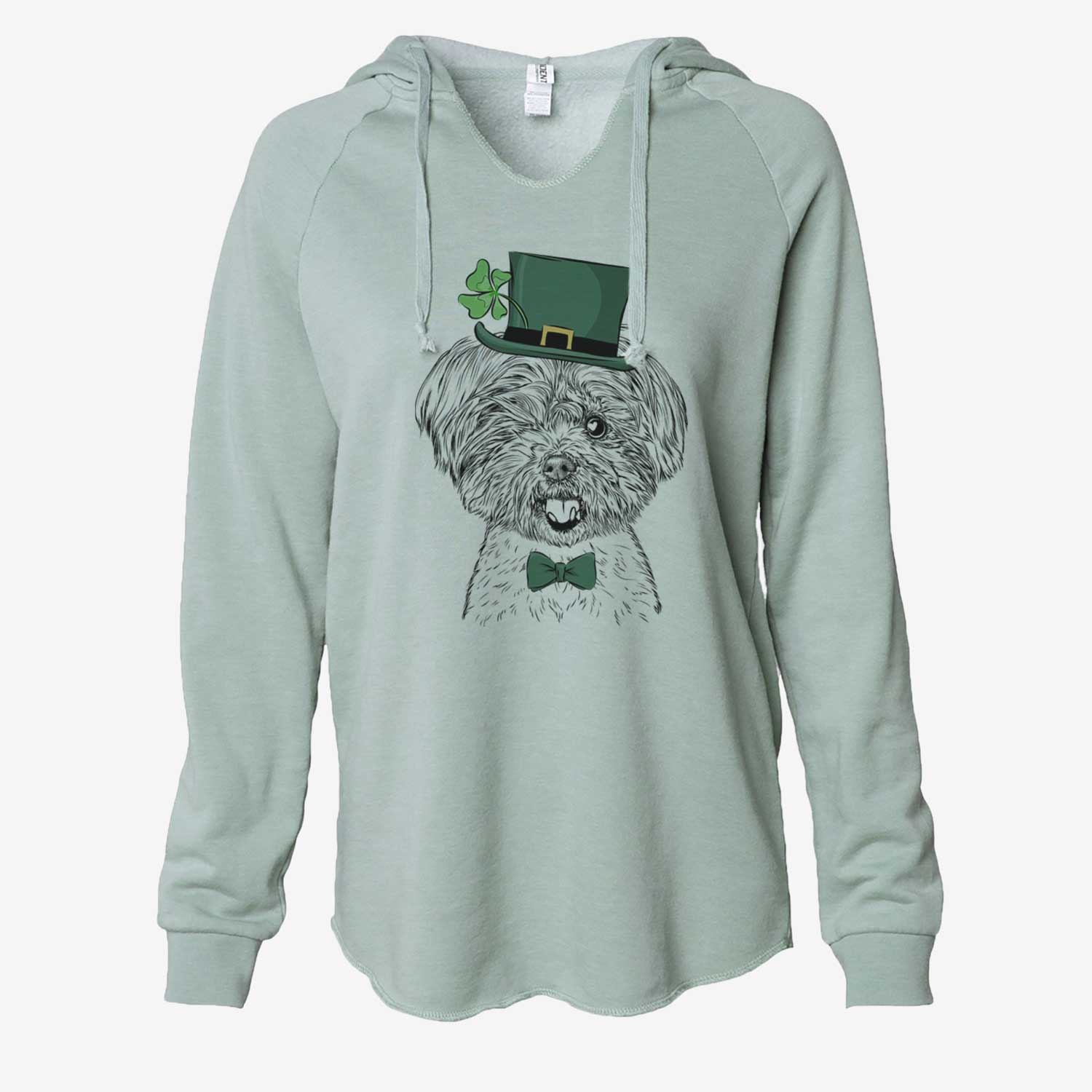 St. Patrick's Oliver the Yorkie Mix - Cali Wave Hooded Sweatshirt