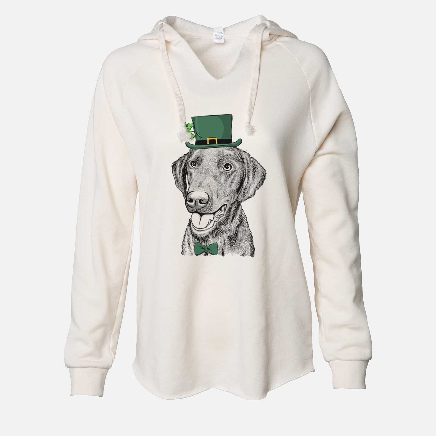 St. Patrick's Onyx the Labrador Retriever - Cali Wave Hooded Sweatshirt