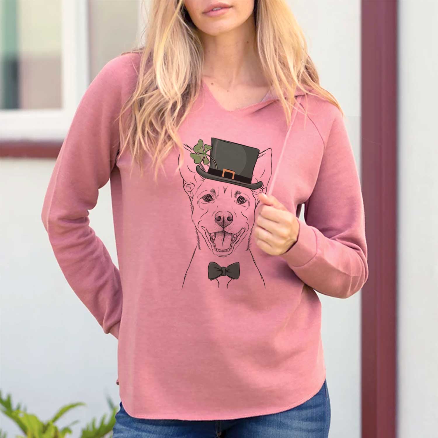 St. Patrick's Orange the Carolina Dog - Cali Wave Hooded Sweatshirt