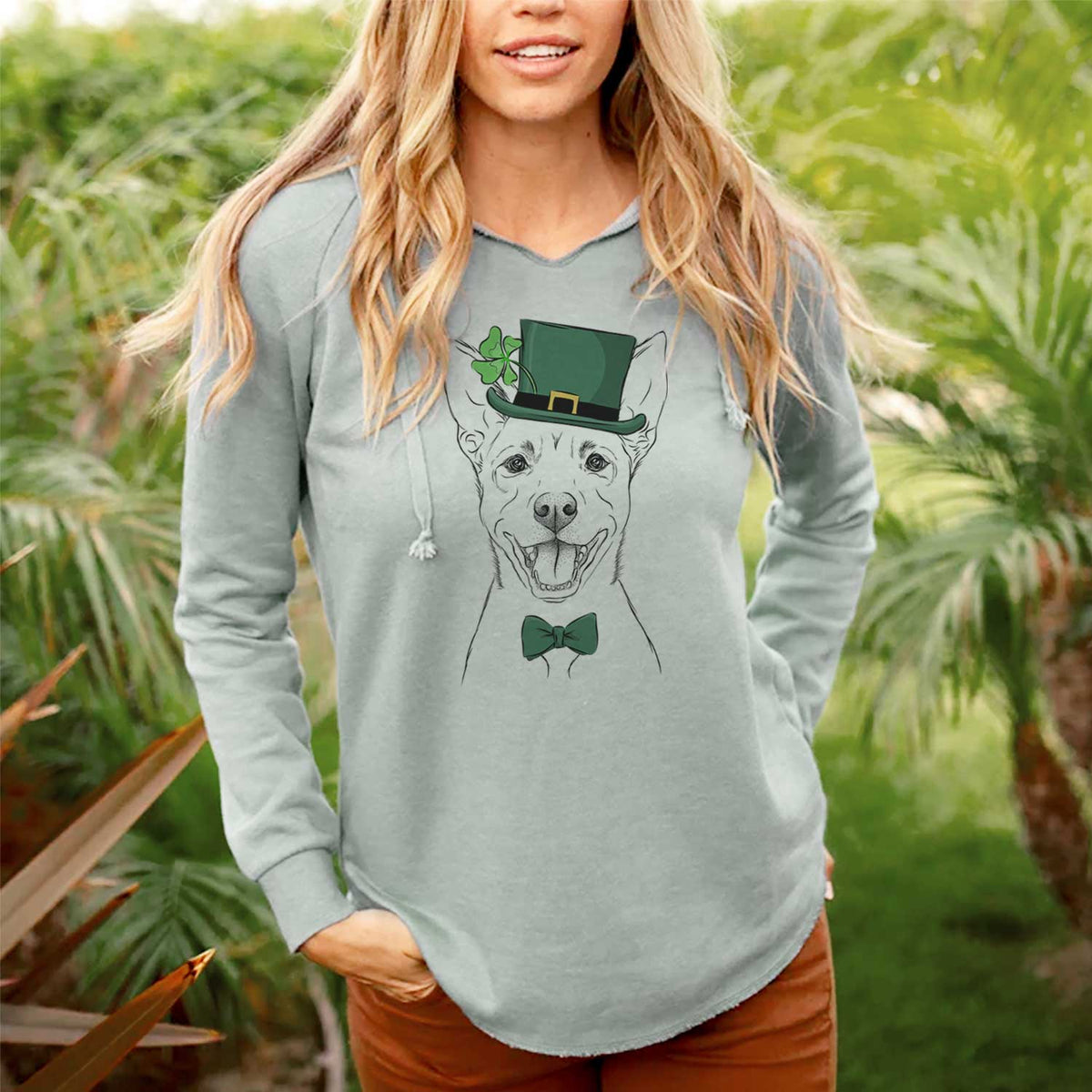 St. Patrick's Orange the Carolina Dog - Cali Wave Hooded Sweatshirt