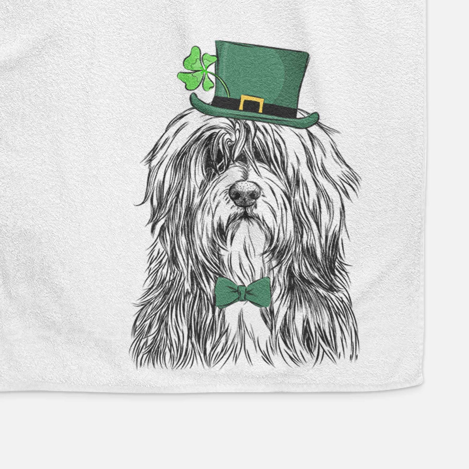 Otto the Polish Lowland Sheepdog Decorative Hand Towel
