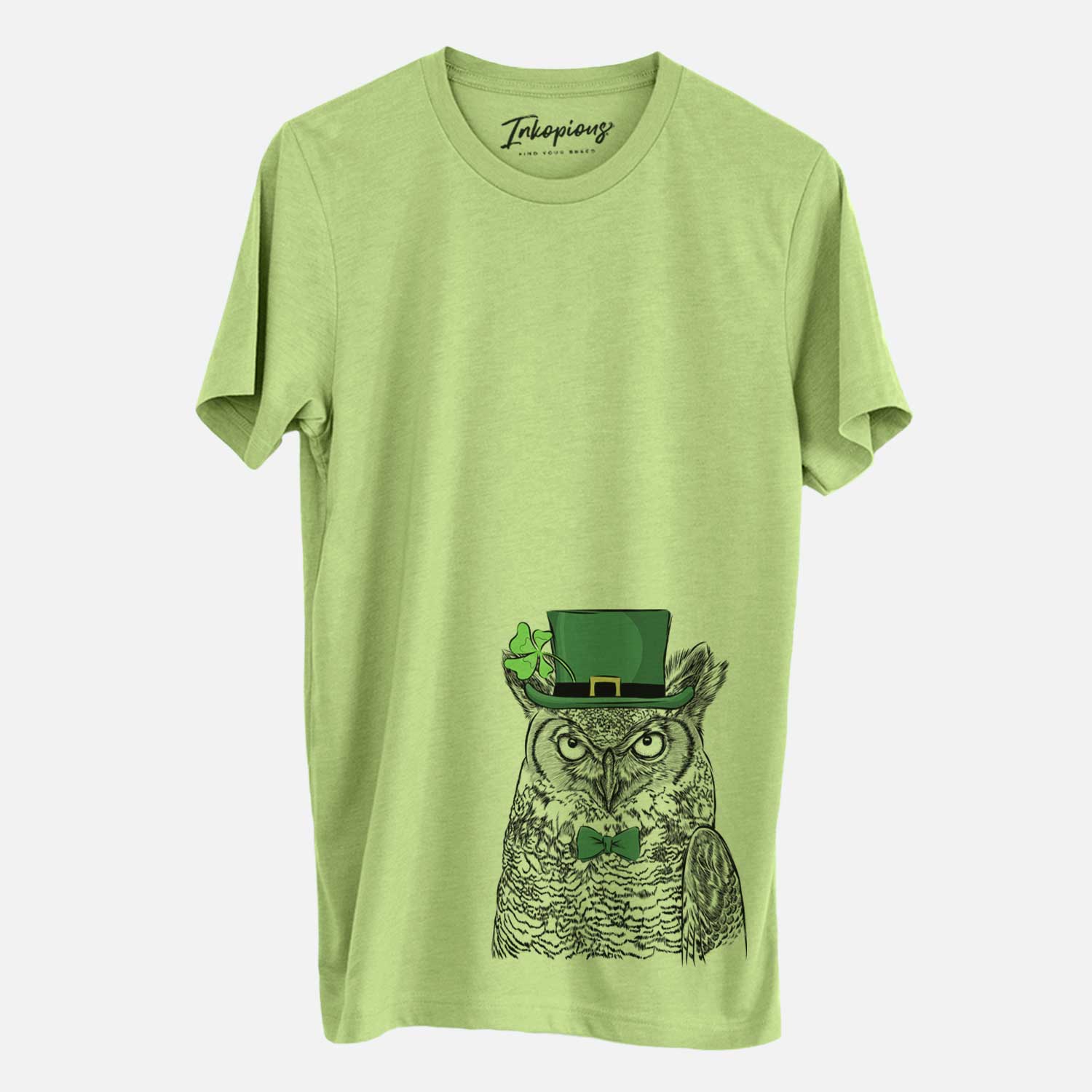 St. Patrick's Ozwald the Grey Horned Owl - Unisex Crewneck