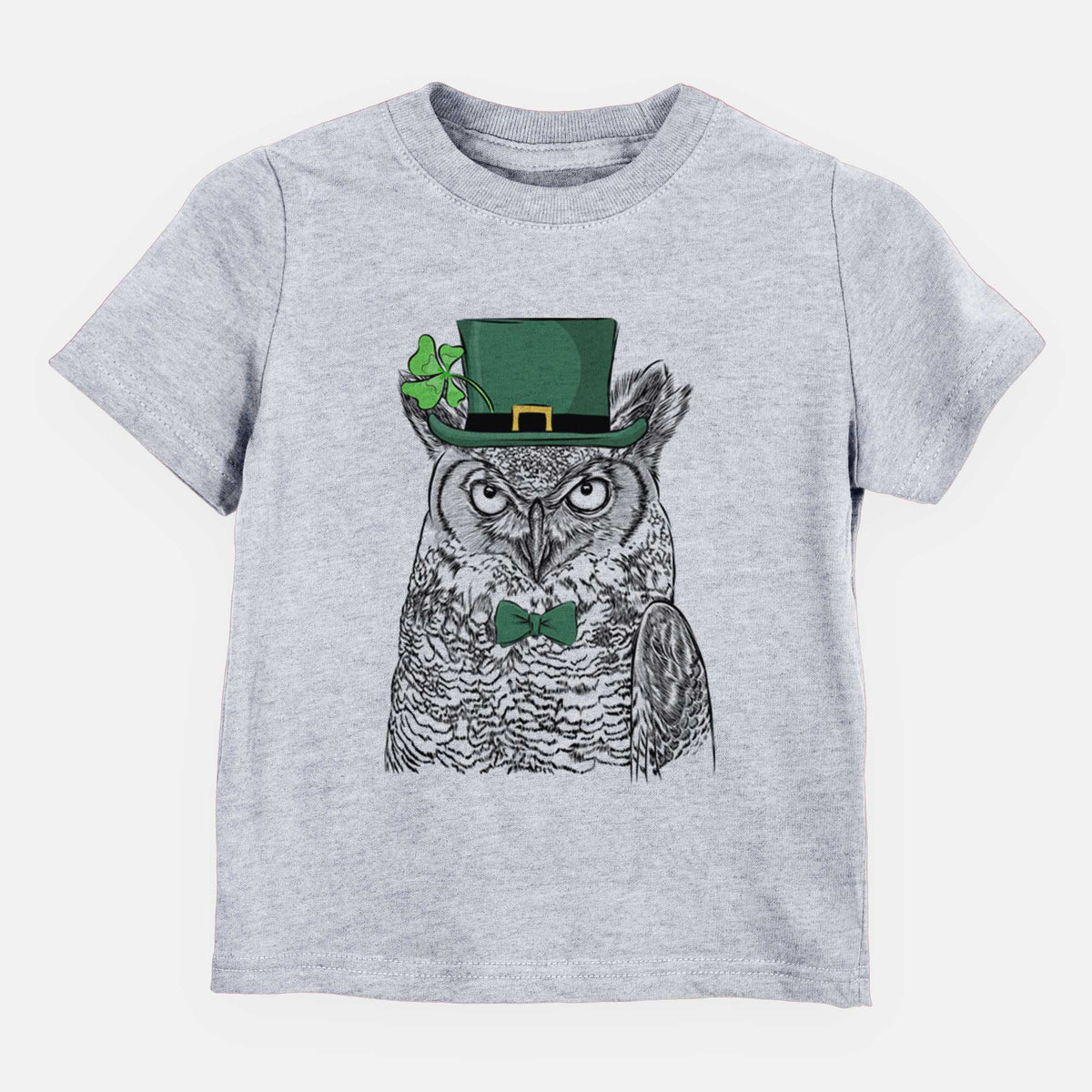 St. Patricks Ozwald the Grey Horned Owl - Kids/Youth/Toddler Shirt