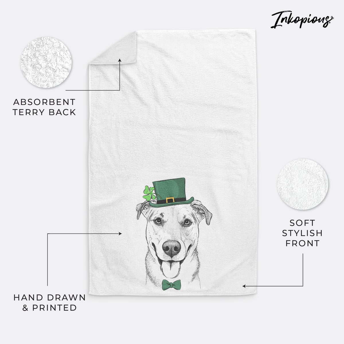 Padre the Pitbull Mix Decorative Hand Towel