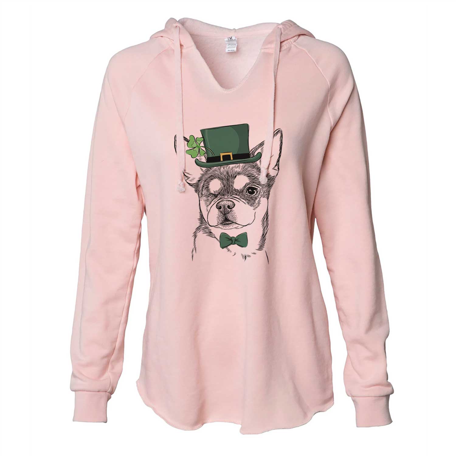 St. Patrick's Paris the Chihuahua - Cali Wave Hooded Sweatshirt