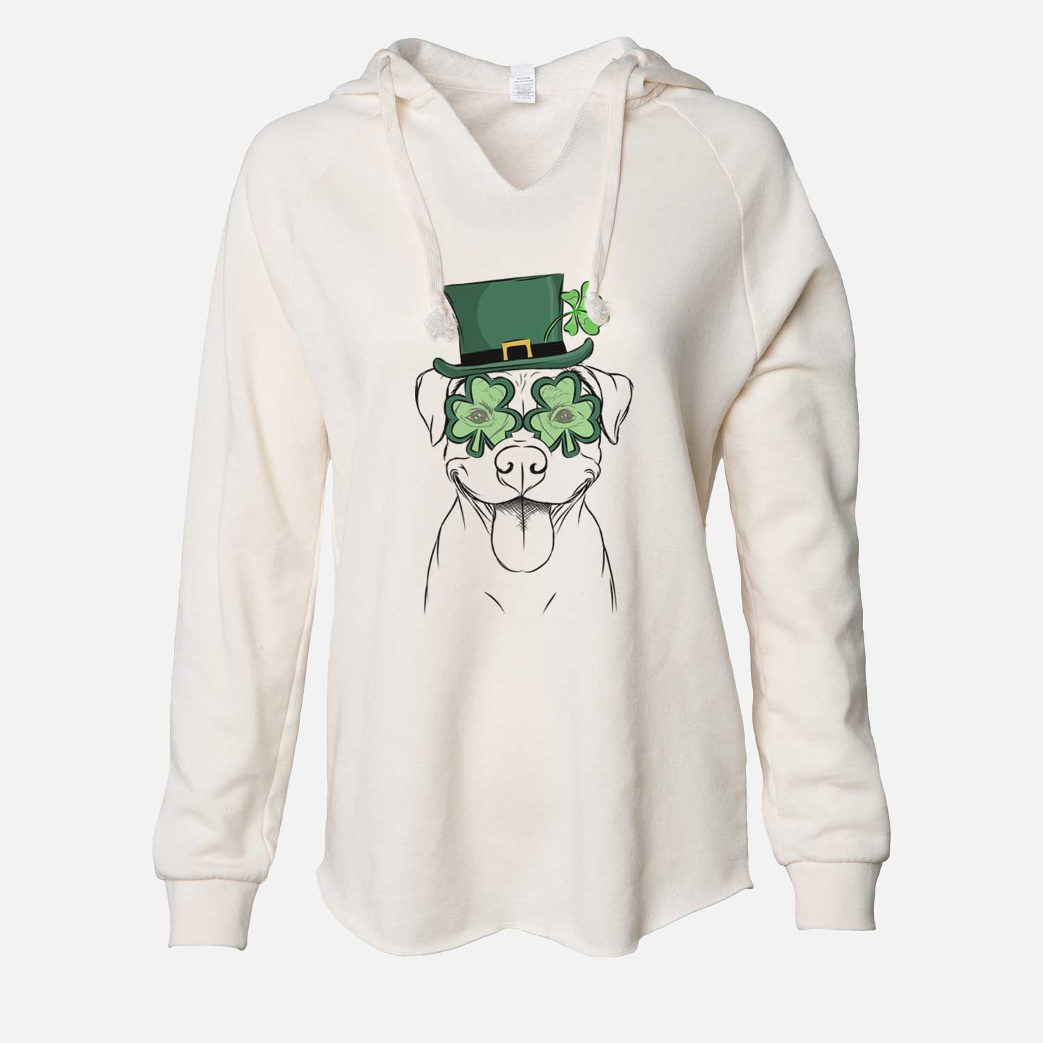 St. Patrick's Parker the Pitbull - Cali Wave Hooded Sweatshirt