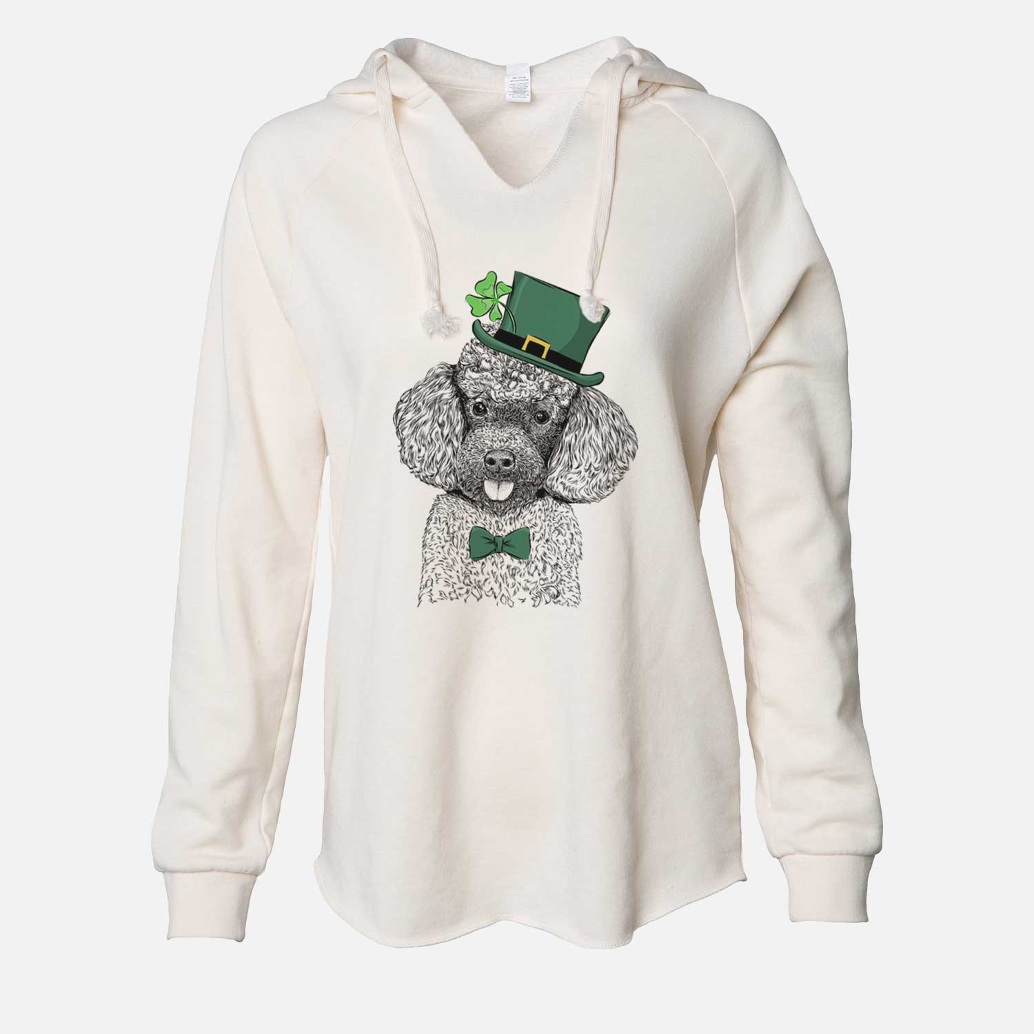 St. Patrick's George the Toy Poodle - Cali Wave Hooded Sweatshirt