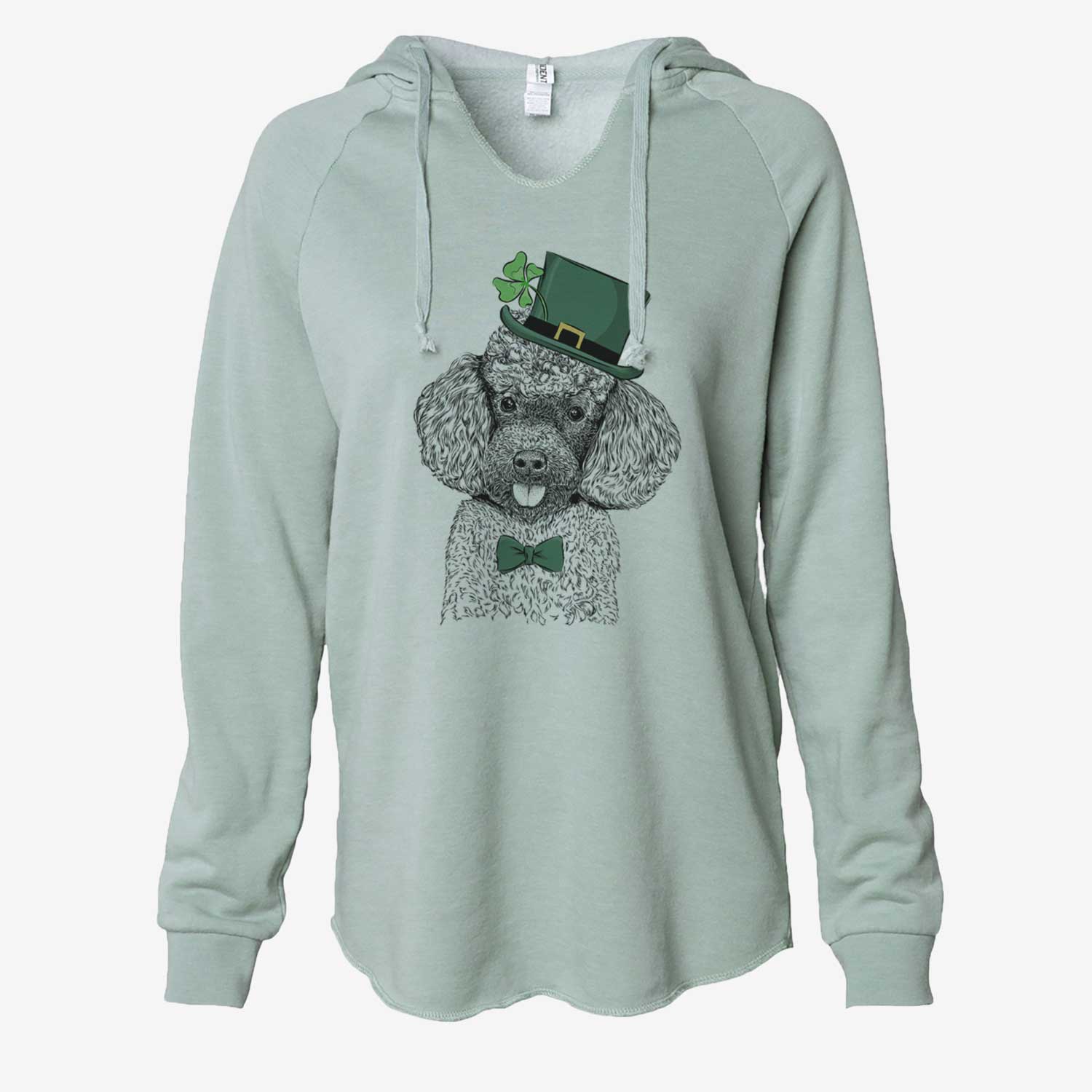 St. Patrick's George the Toy Poodle - Cali Wave Hooded Sweatshirt