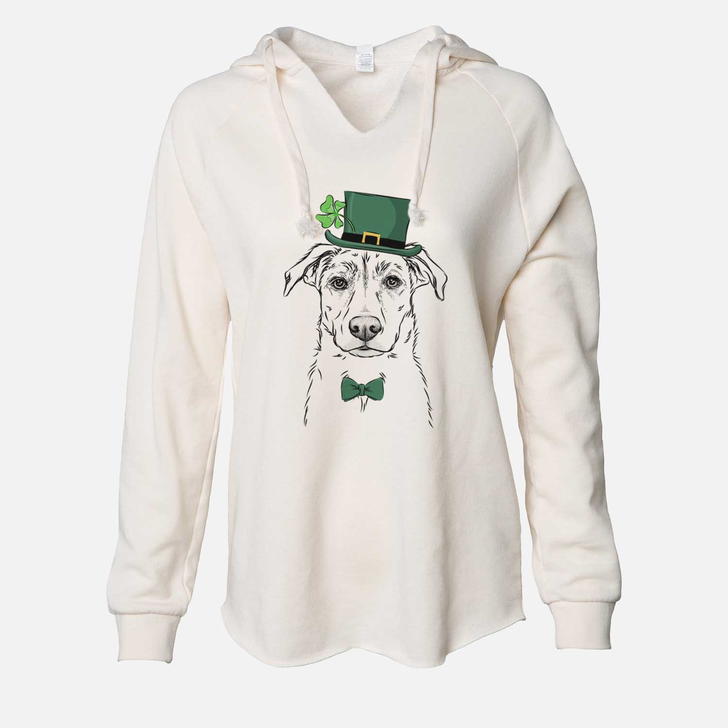 St. Patrick's Peanut the Lab Mix - Cali Wave Hooded Sweatshirt