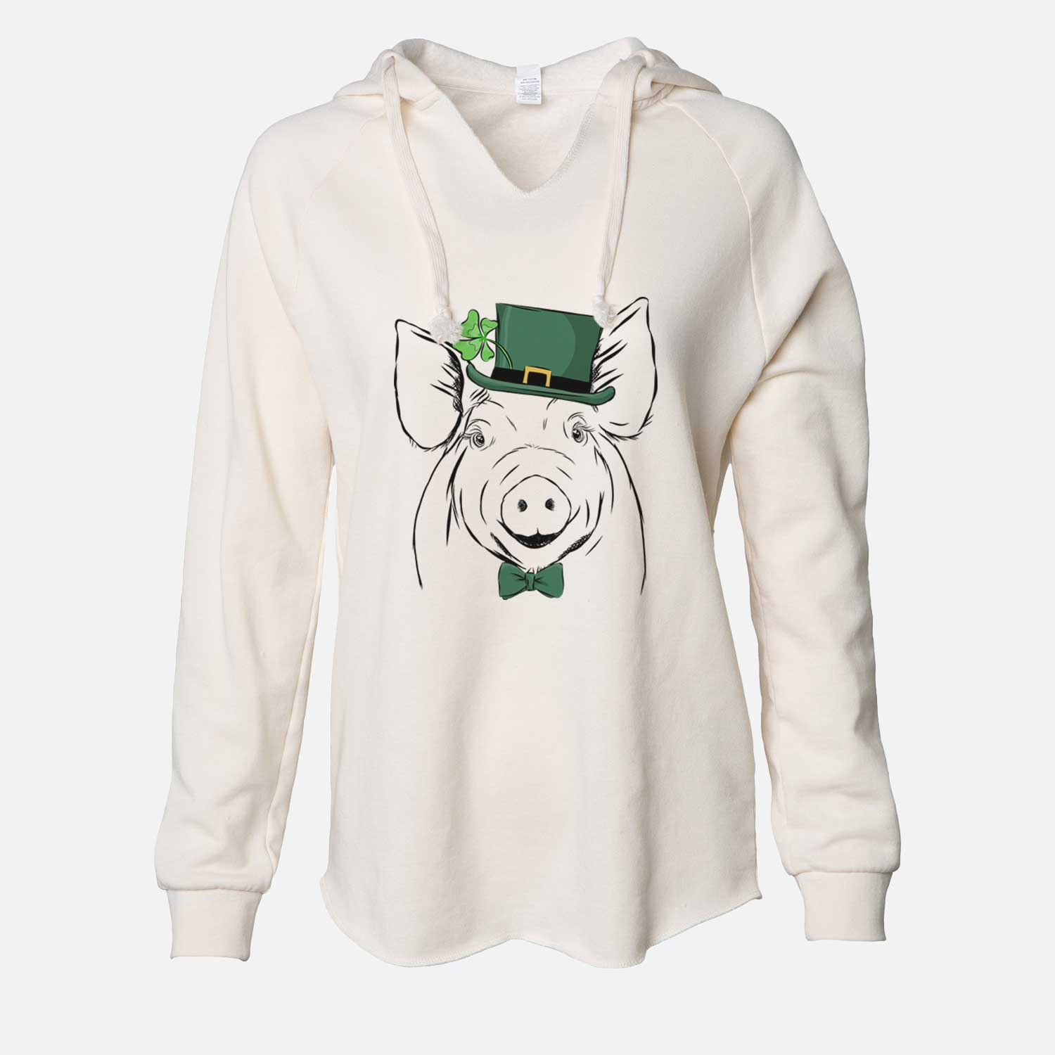 St. Patrick's Perry the Pig - Cali Wave Hooded Sweatshirt