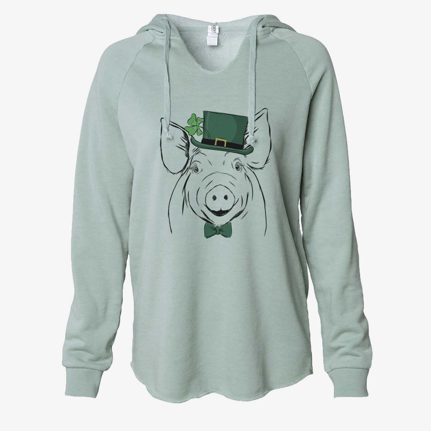 St. Patrick's Perry the Pig - Cali Wave Hooded Sweatshirt