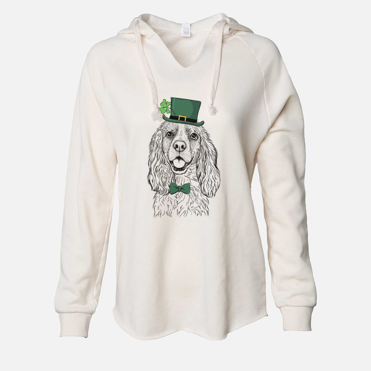 St. Patrick's Perry the Cockalier - Cali Wave Hooded Sweatshirt