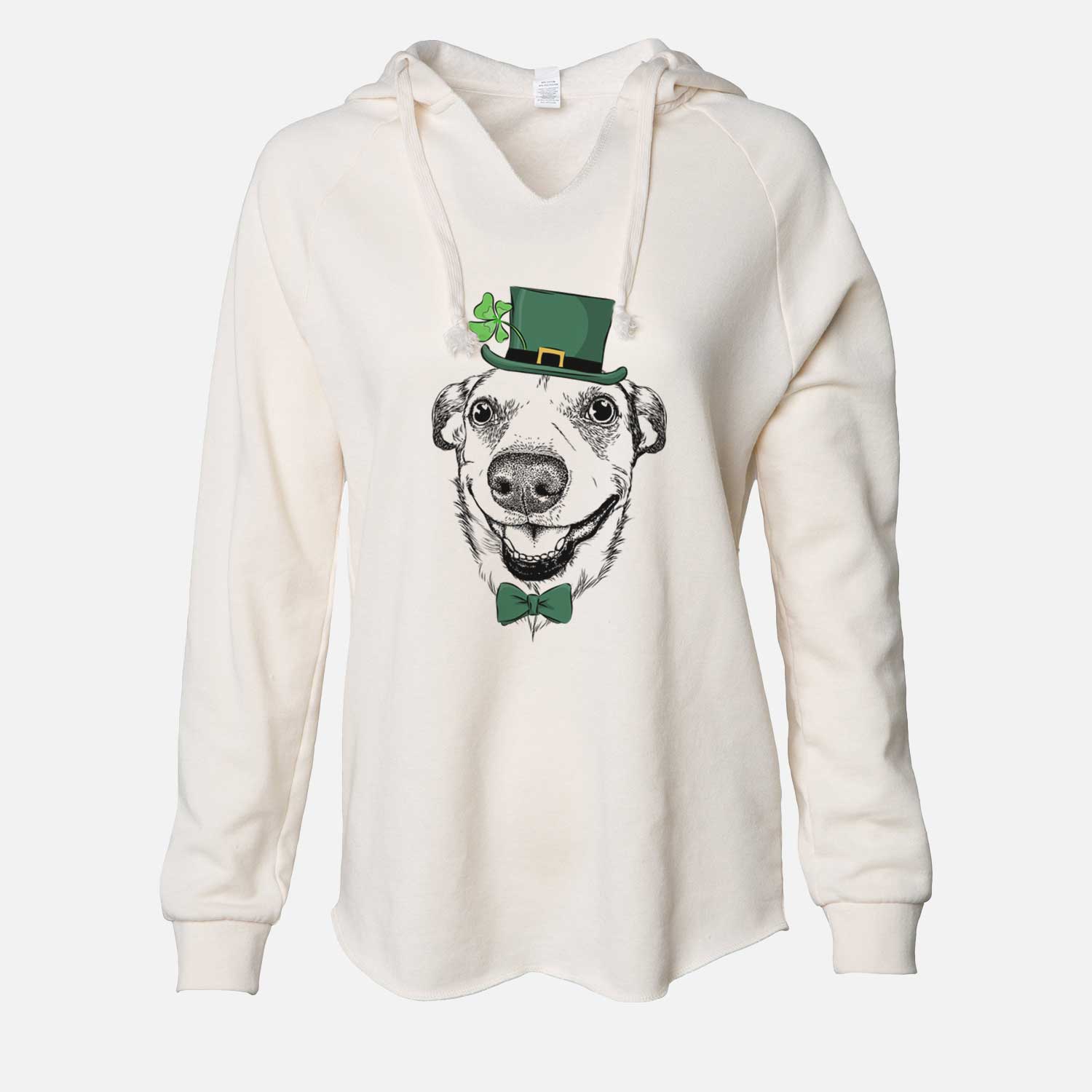 St. Patrick's Petrah the Staffy Mix - Cali Wave Hooded Sweatshirt