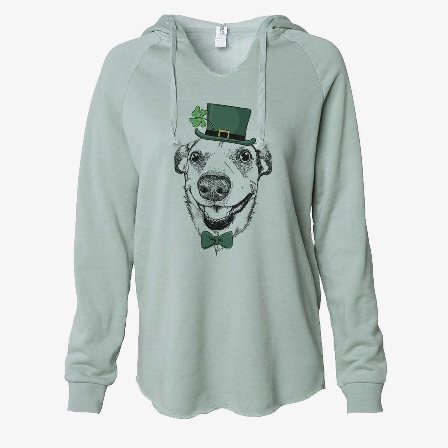 St. Patrick's Petrah the Staffy Mix - Cali Wave Hooded Sweatshirt