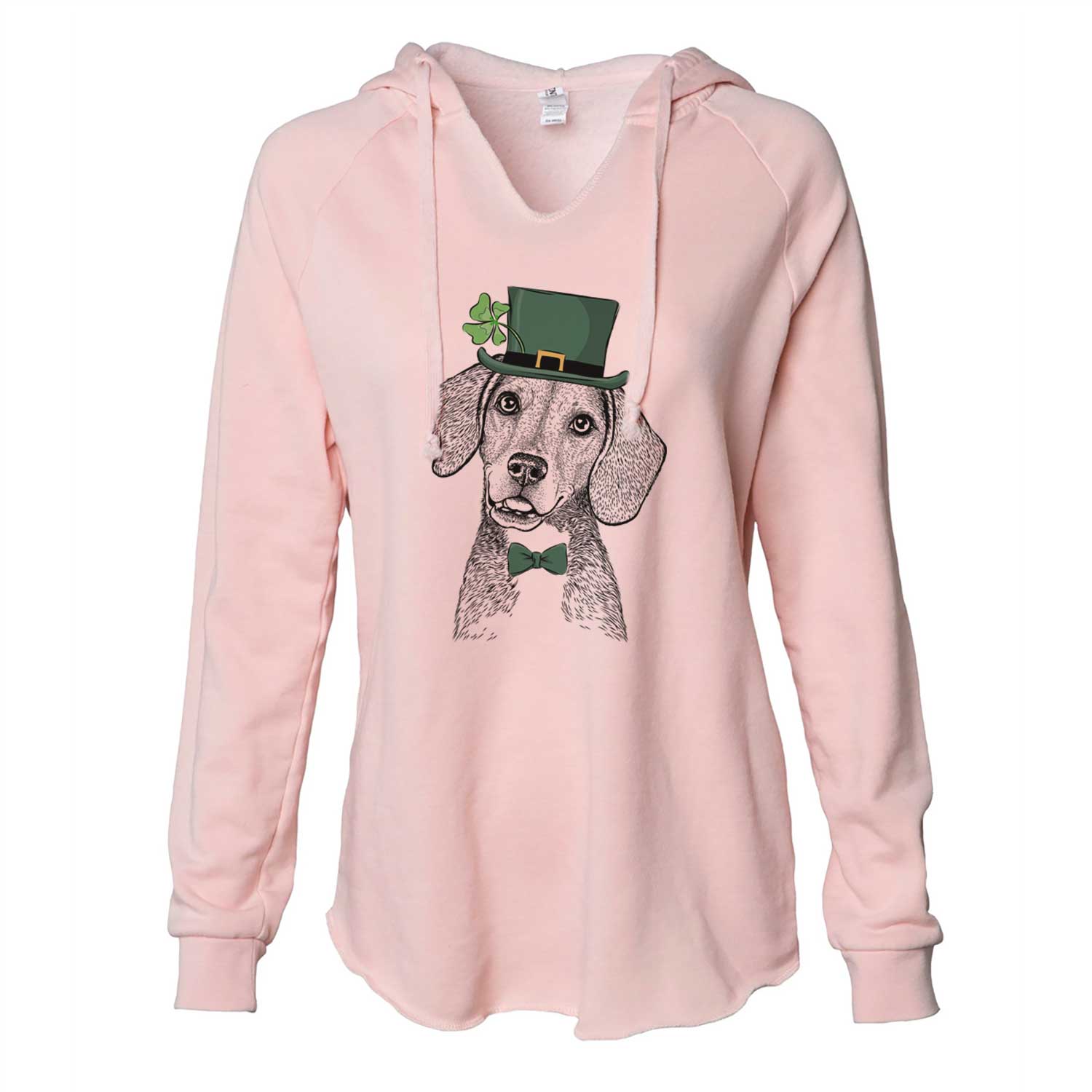 St. Patrick's Piggy the Beagle Mix - Cali Wave Hooded Sweatshirt