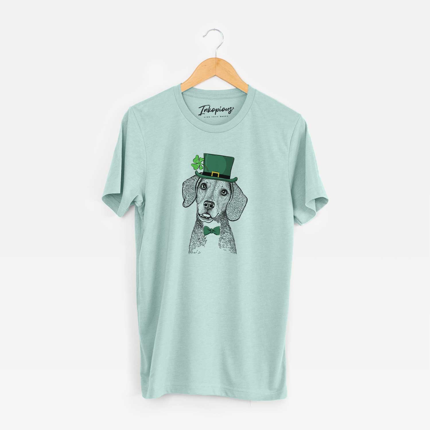 St. Patrick's Piggy the Beagle Mix - Unisex Crewneck