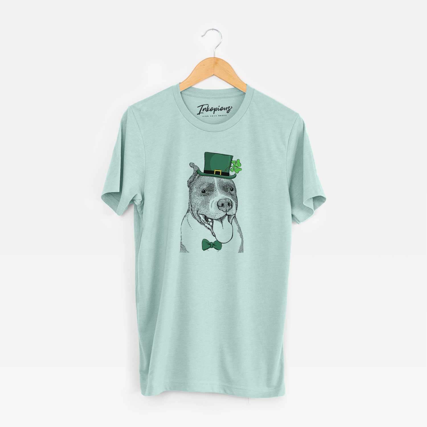 St. Patrick's Piggy the American Staffordshire Terrier - Unisex Crewneck