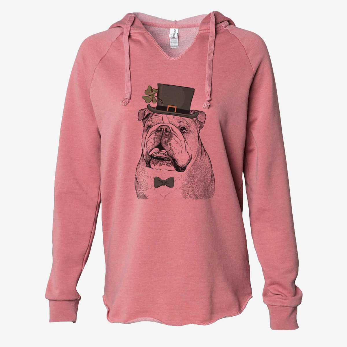 St. Patrick's Piggy the English Bulldog - Cali Wave Hooded Sweatshirt