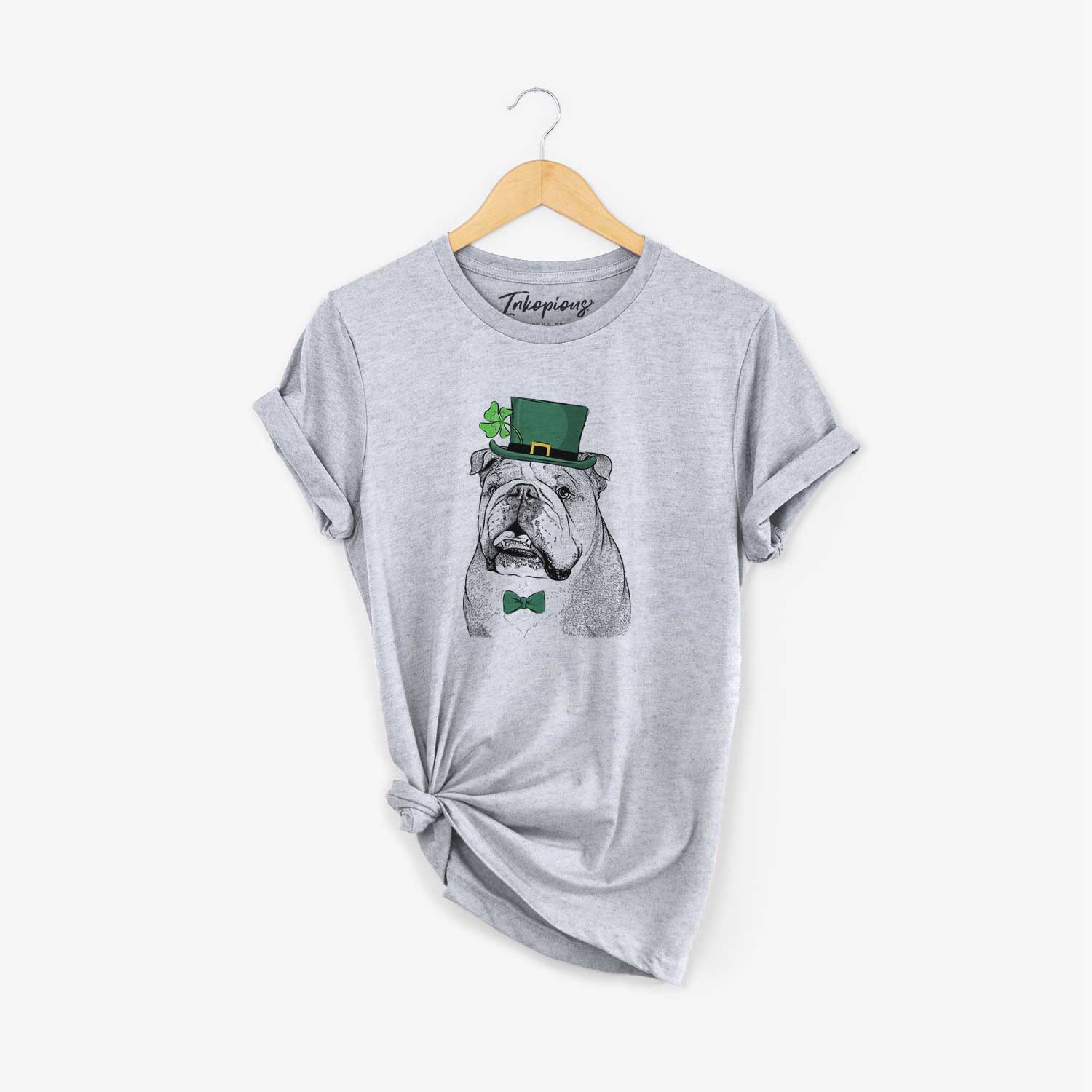 St. Patrick's Piggy the English Bulldog - Unisex Crewneck