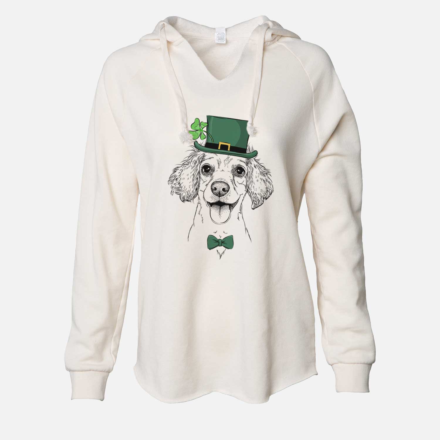 St. Patrick's Piglet the Dachshund Mix - Cali Wave Hooded Sweatshirt