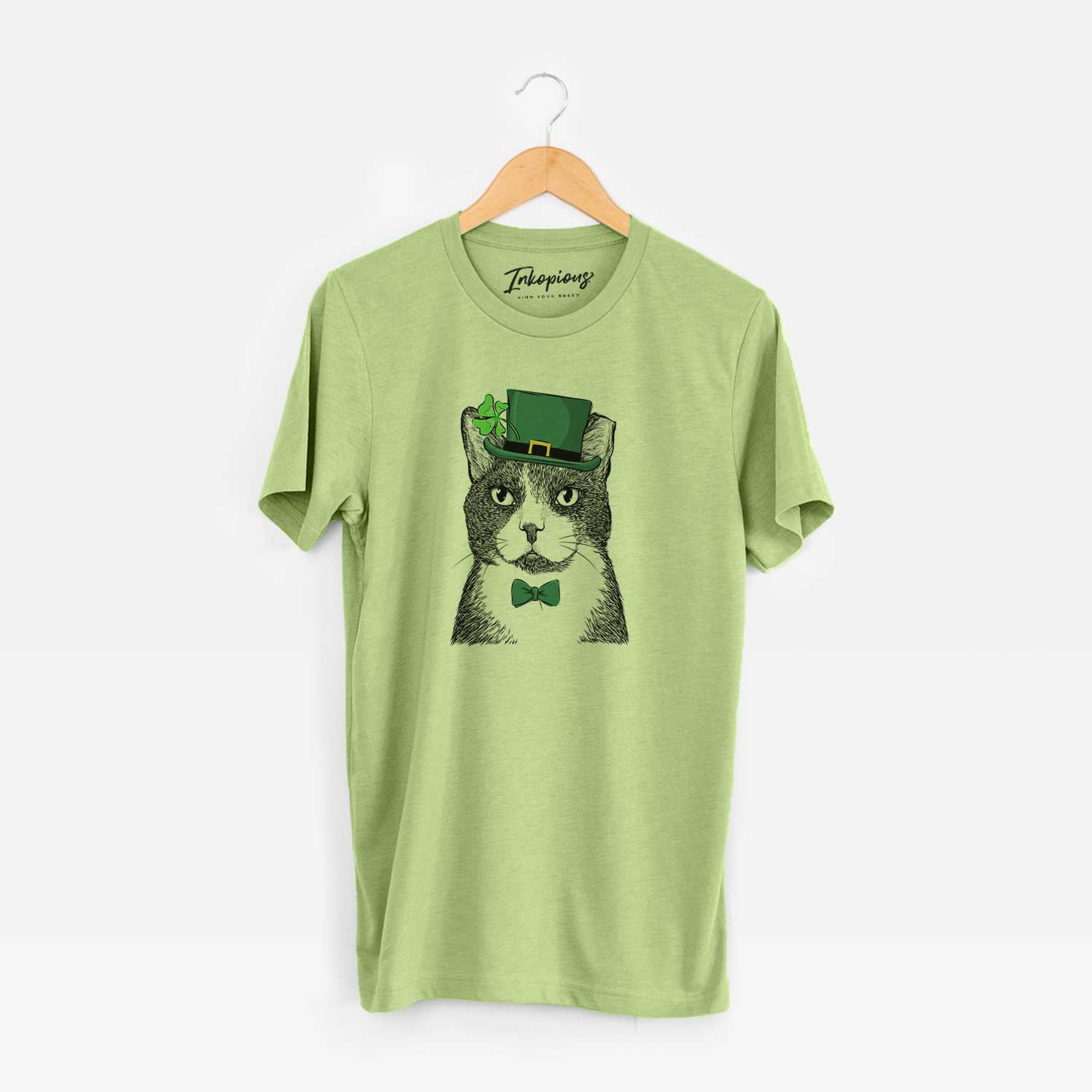 St. Patrick's Pinky the Tuxedo Cat - Unisex Crewneck