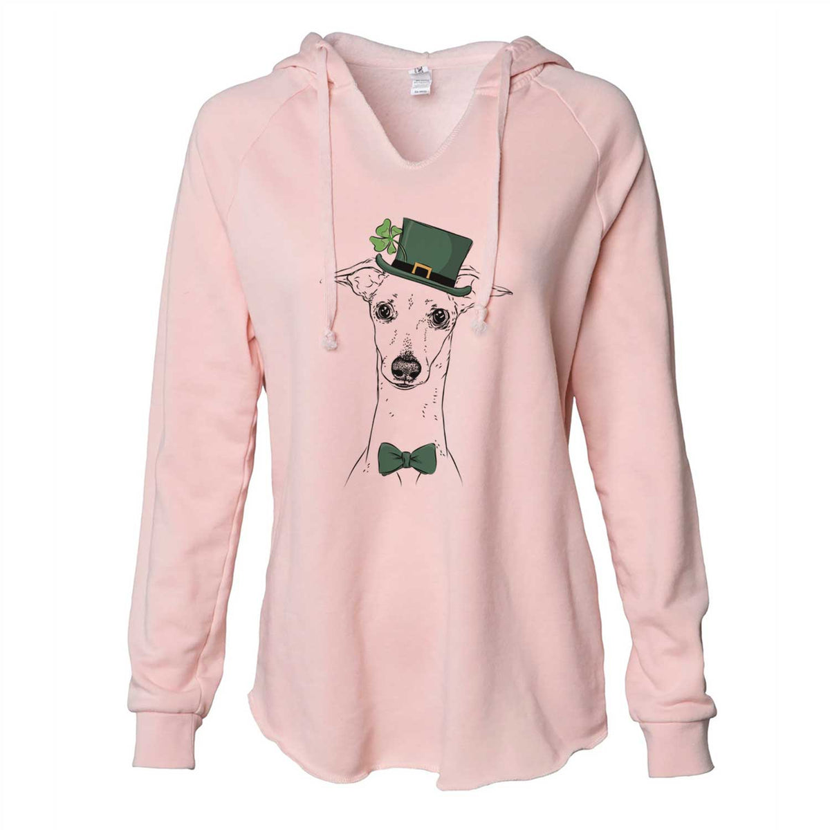 St. Patrick's Pip the Italian Greyhound - Cali Wave Hooded Sweatshirt