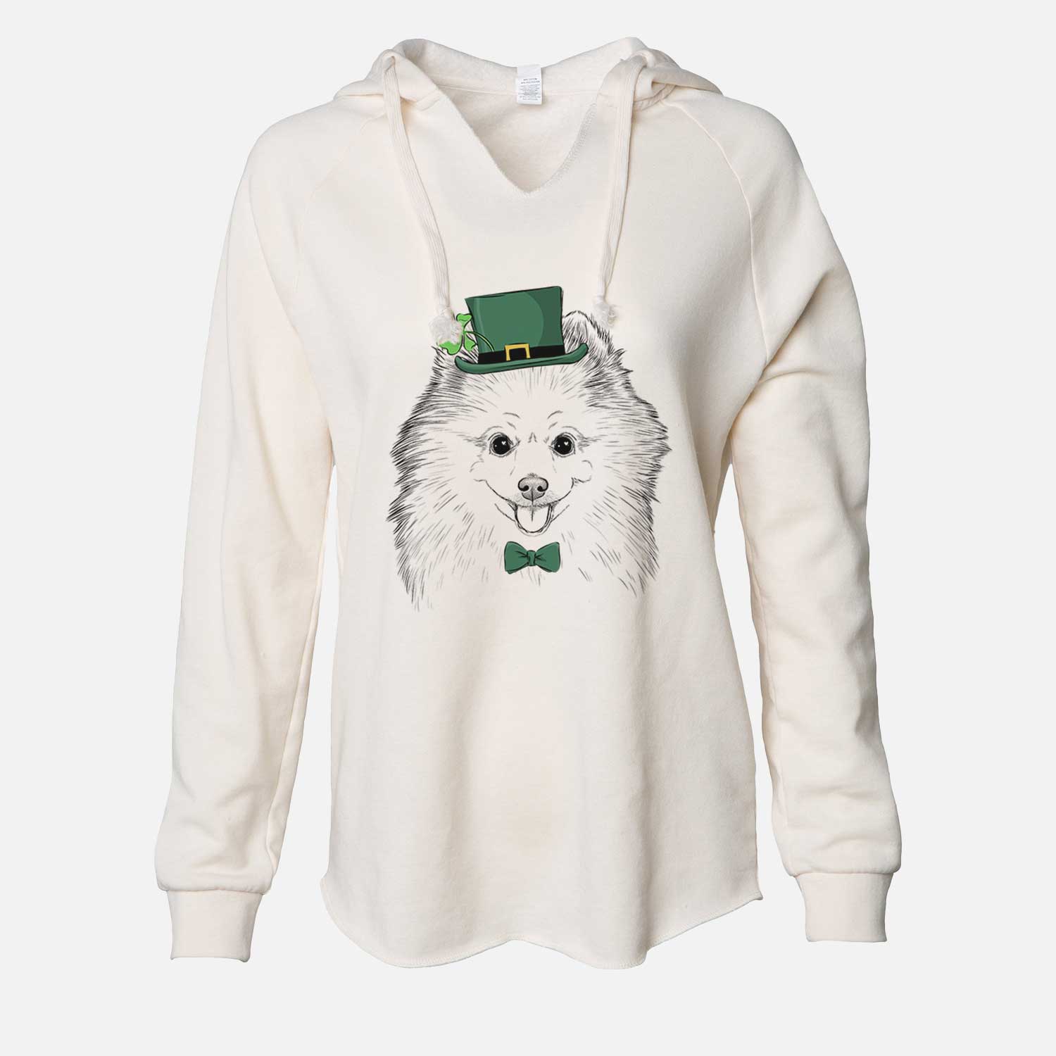 St. Patrick's Piper Jo the Pomeranian - Cali Wave Hooded Sweatshirt