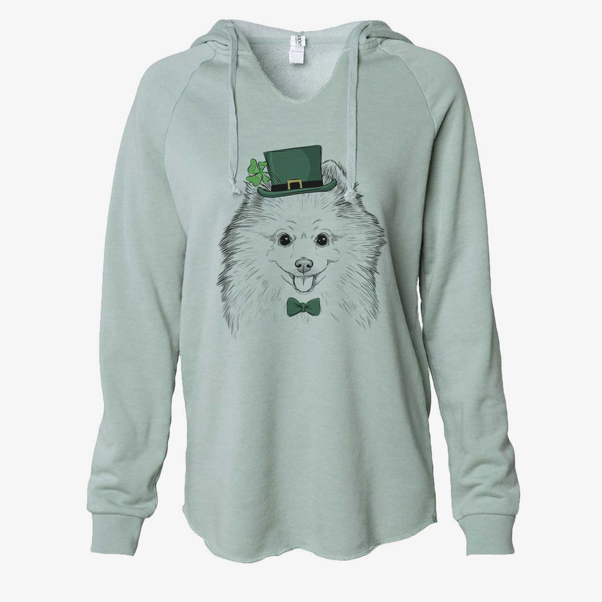 St. Patrick's Piper Jo the Pomeranian - Cali Wave Hooded Sweatshirt