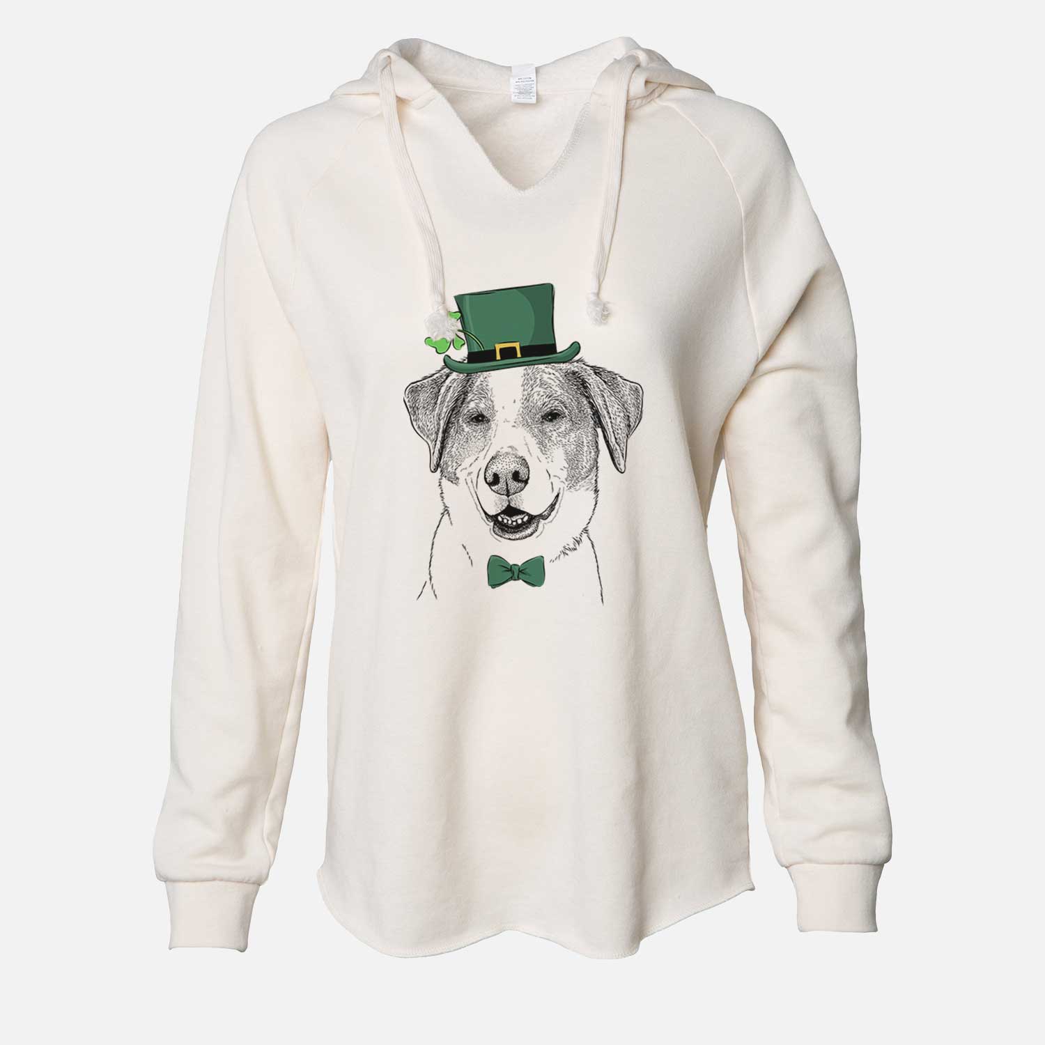 St. Patrick's Piper Pilot the Hound Mix - Cali Wave Hooded Sweatshirt