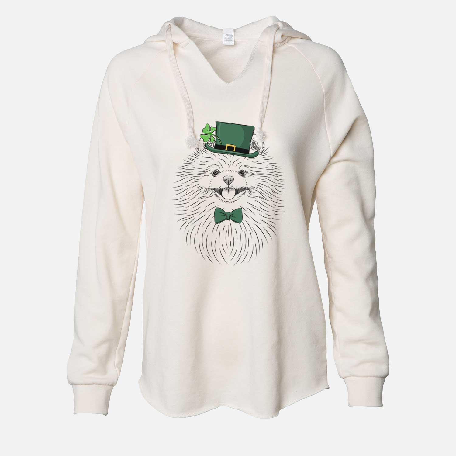 St. Patrick's Pirro the Pomeranian - Cali Wave Hooded Sweatshirt