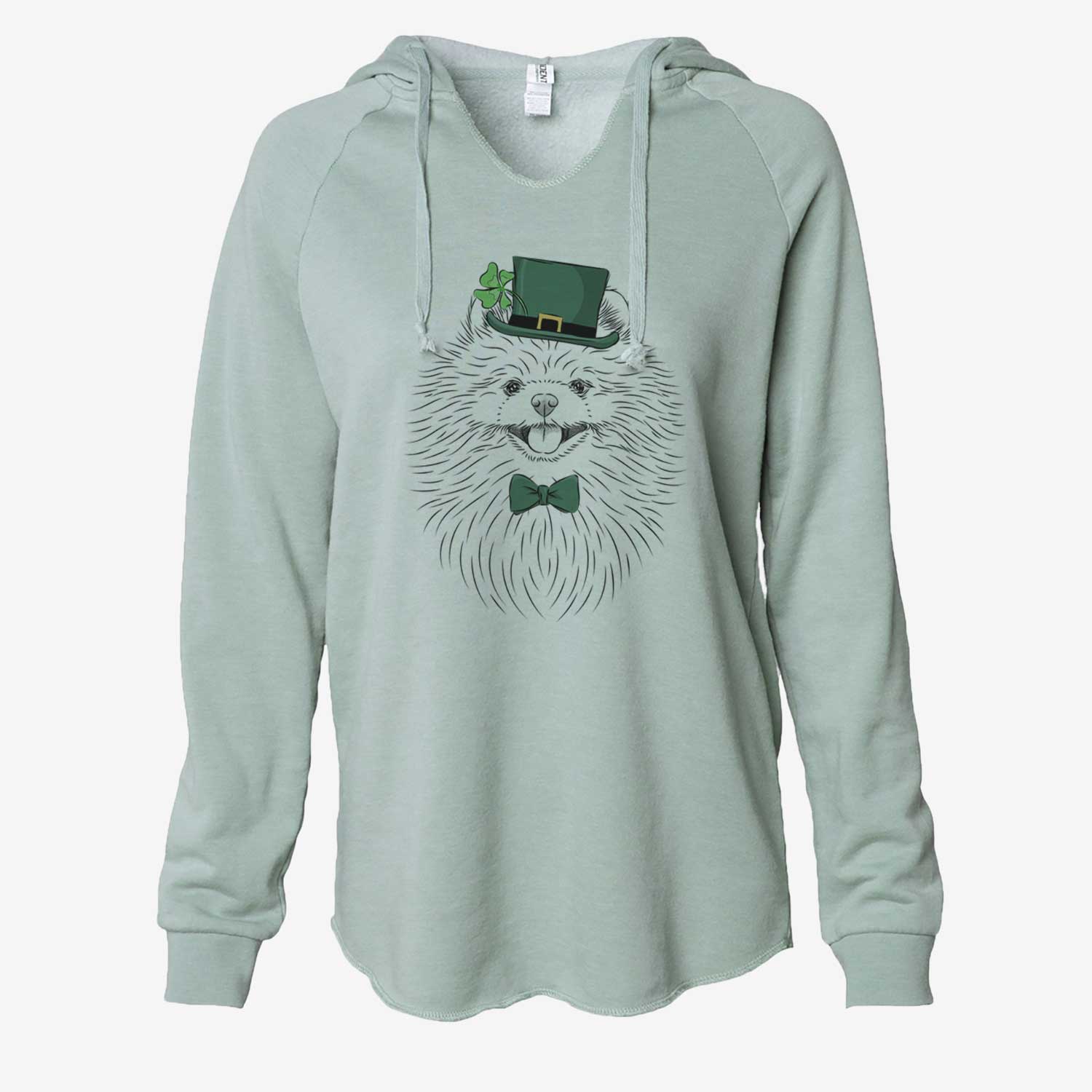 St. Patrick's Pirro the Pomeranian - Cali Wave Hooded Sweatshirt