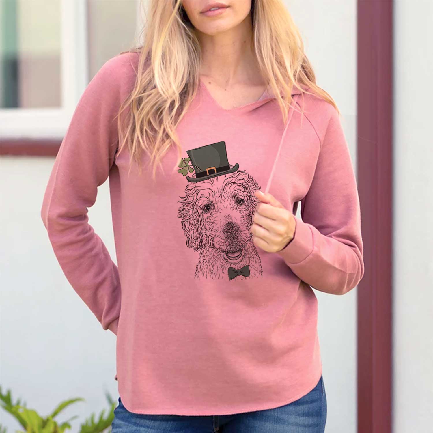 St. Patrick's Preston the Labradoodle - Cali Wave Hooded Sweatshirt