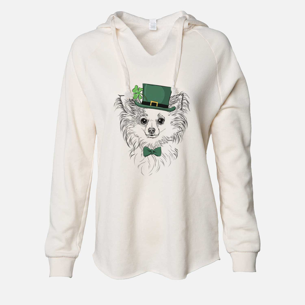 St. Patrick's Princess Ava the Long Haired Chihuahua - Cali Wave Hooded Sweatshirt