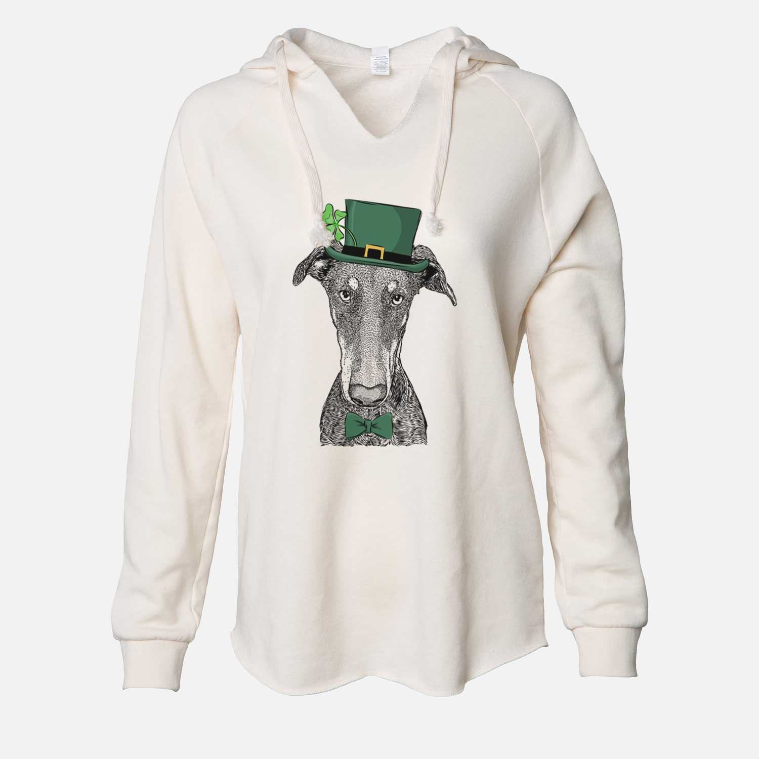 St. Patrick's Princess Fiona the Doberman Pinscher - Cali Wave Hooded Sweatshirt