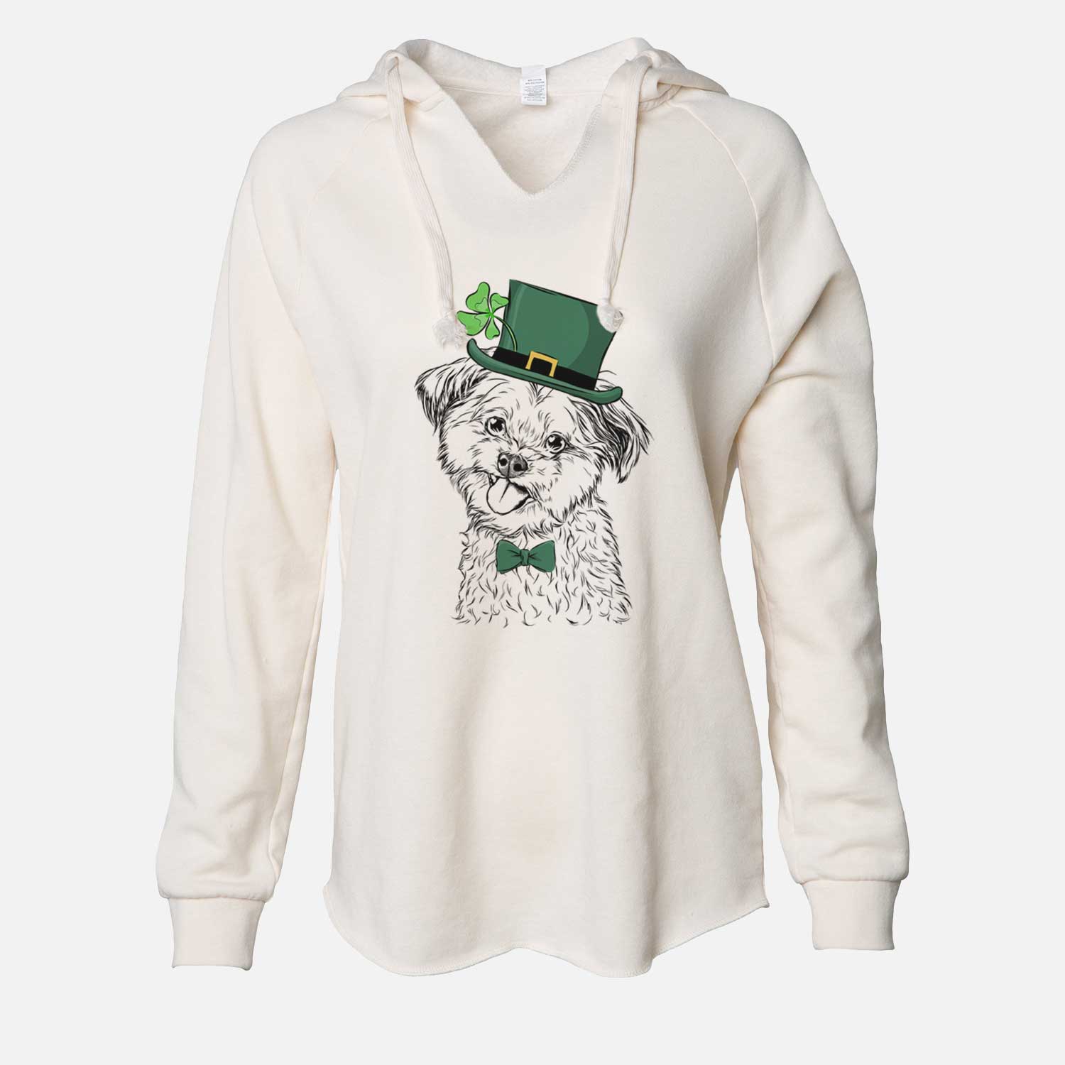 St. Patrick's Puff the Malshi - Cali Wave Hooded Sweatshirt