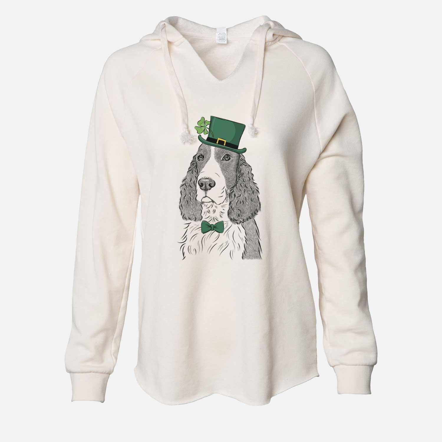 St. Patrick's Quincy the English Springer Spaniel - Cali Wave Hooded Sweatshirt