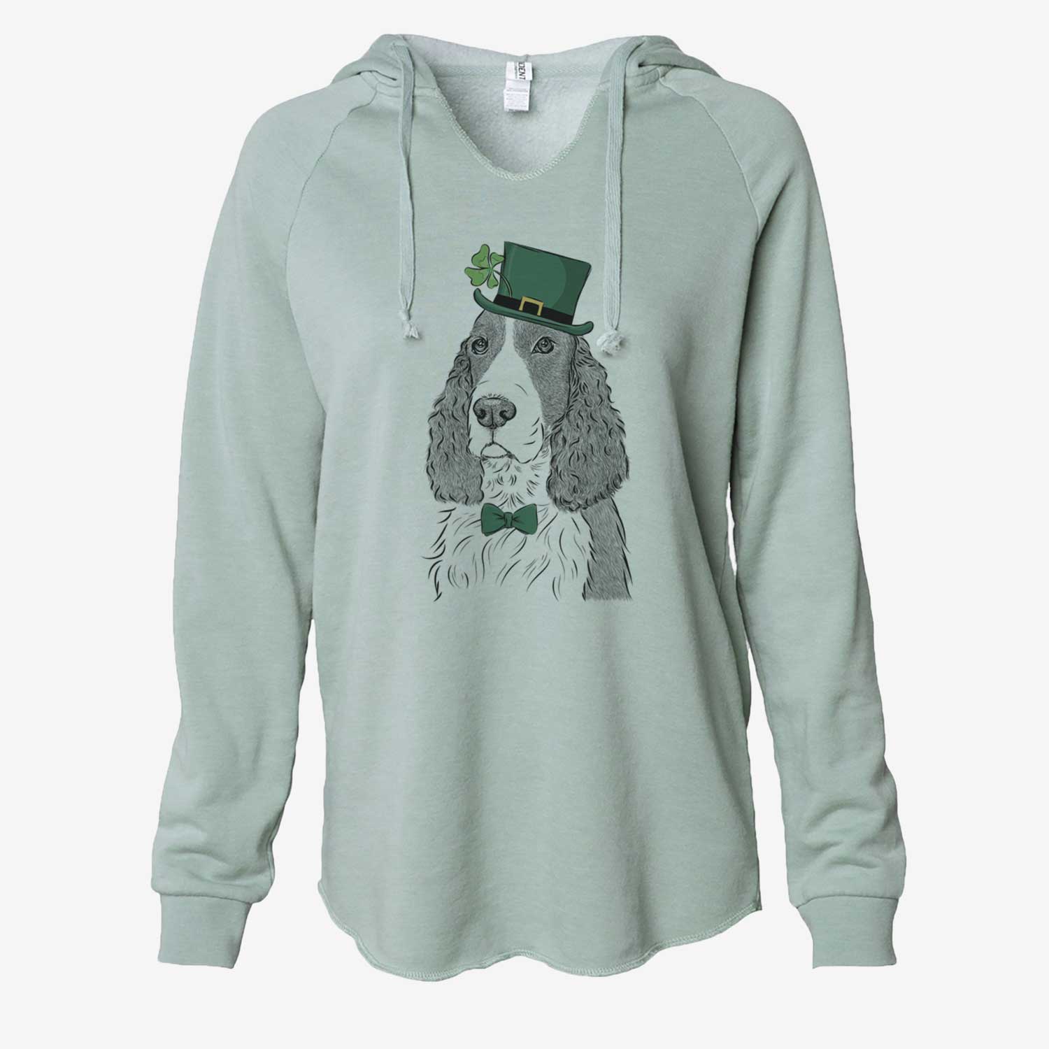 St. Patrick's Quincy the English Springer Spaniel - Cali Wave Hooded Sweatshirt