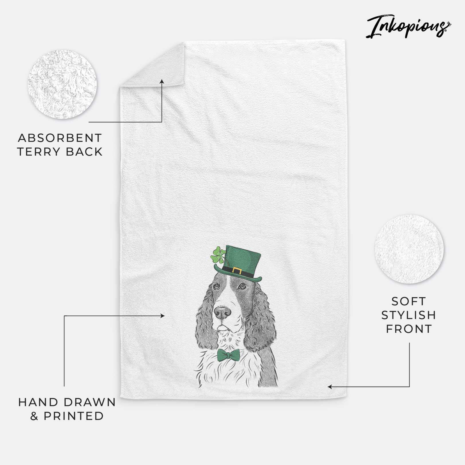 Quincy the English Springer Spaniel Decorative Hand Towel