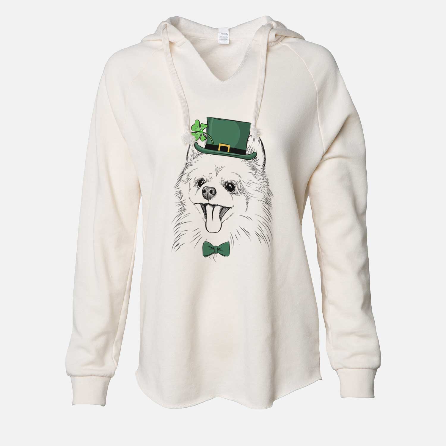 St. Patrick's Quinn the Pomeranian - Cali Wave Hooded Sweatshirt