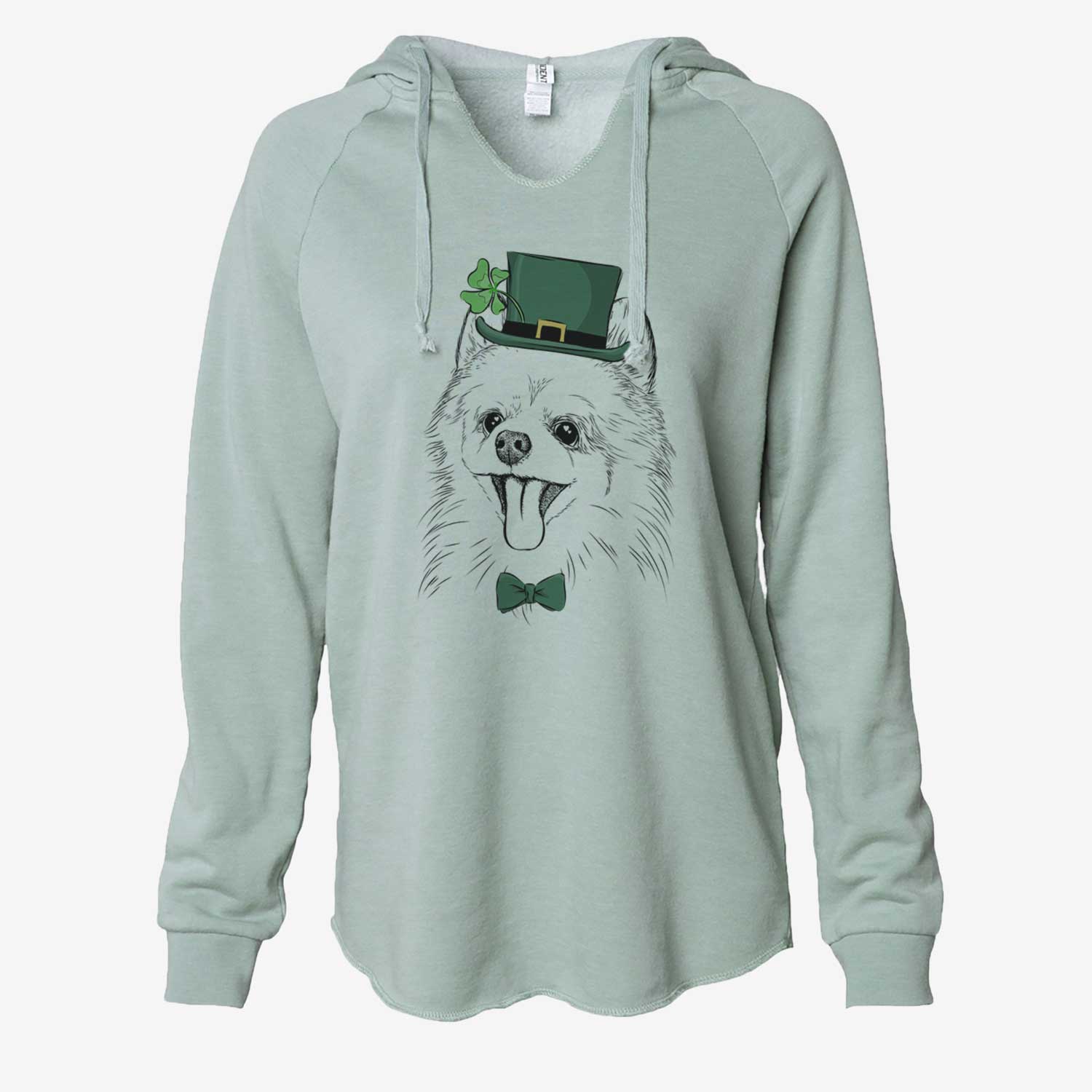 St. Patrick's Quinn the Pomeranian - Cali Wave Hooded Sweatshirt