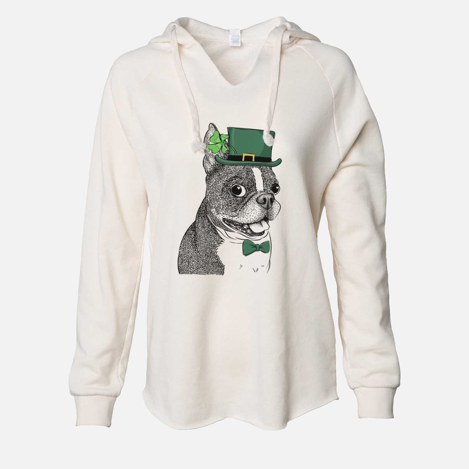 St. Patrick's Ralphie the Boston Terrier - Cali Wave Hooded Sweatshirt