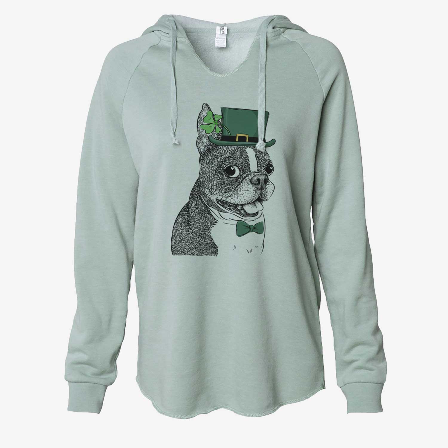 St. Patrick's Ralphie the Boston Terrier - Cali Wave Hooded Sweatshirt