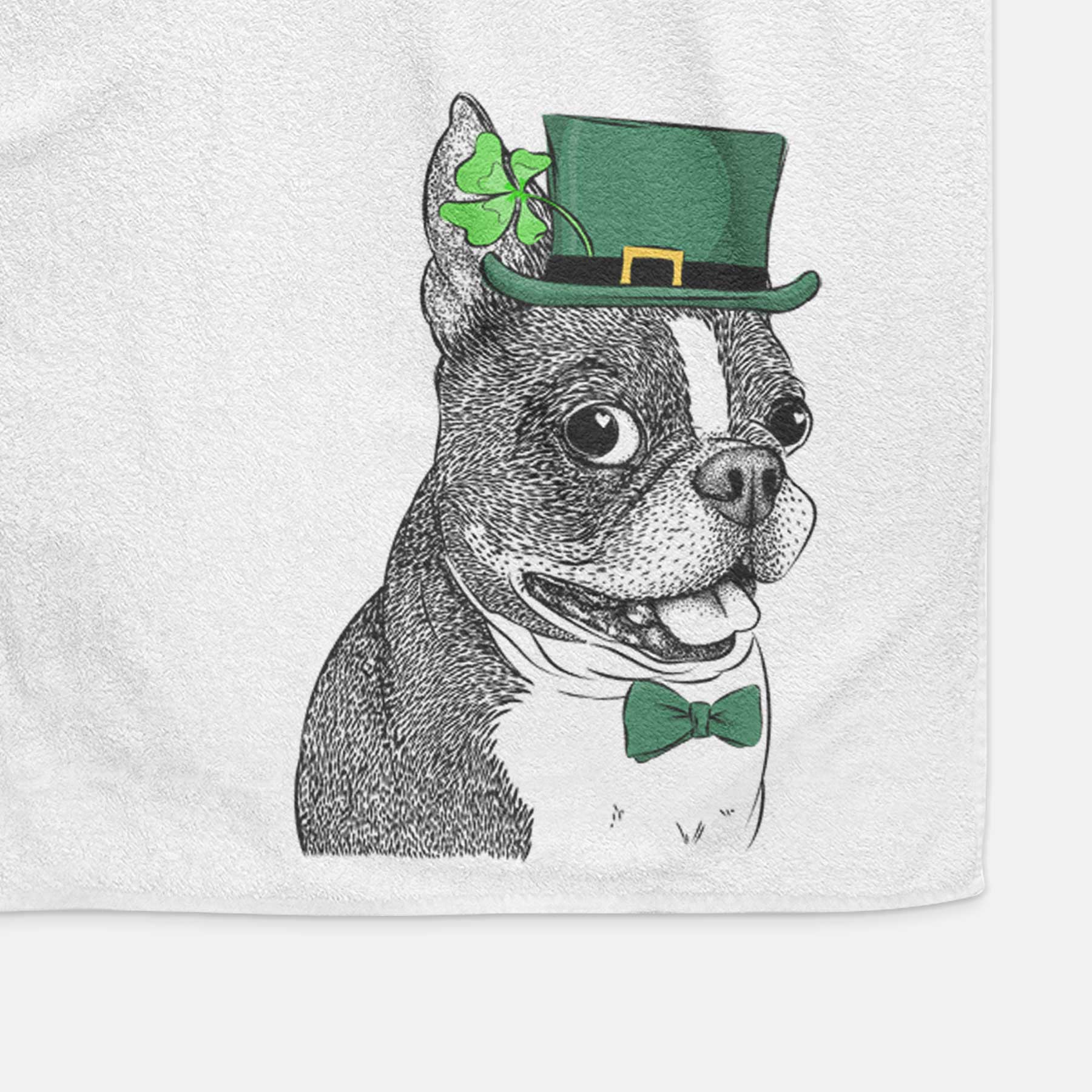 Ralphie the Boston Terrier Decorative Hand Towel