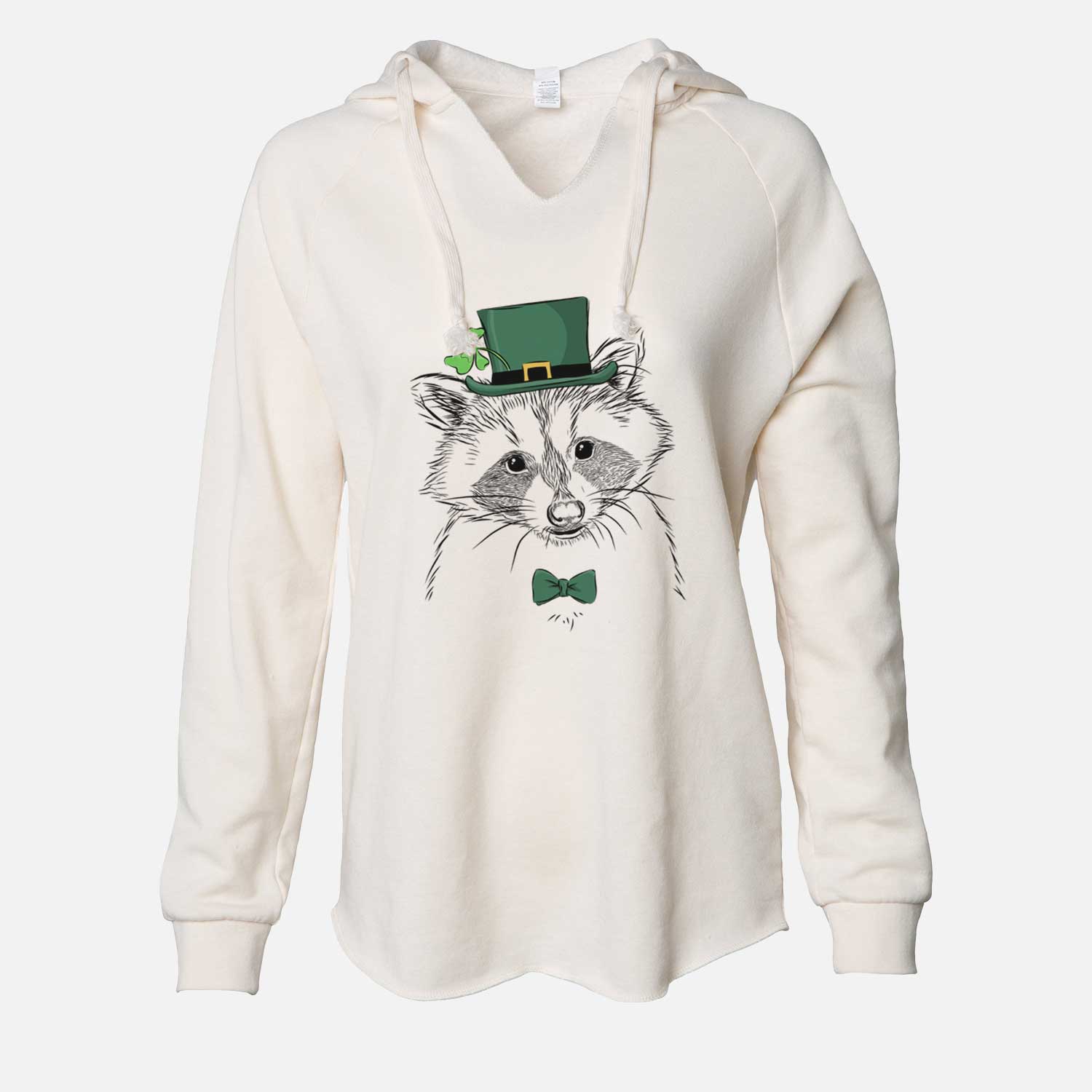 St. Patrick's Randy the Raccoon - Cali Wave Hooded Sweatshirt